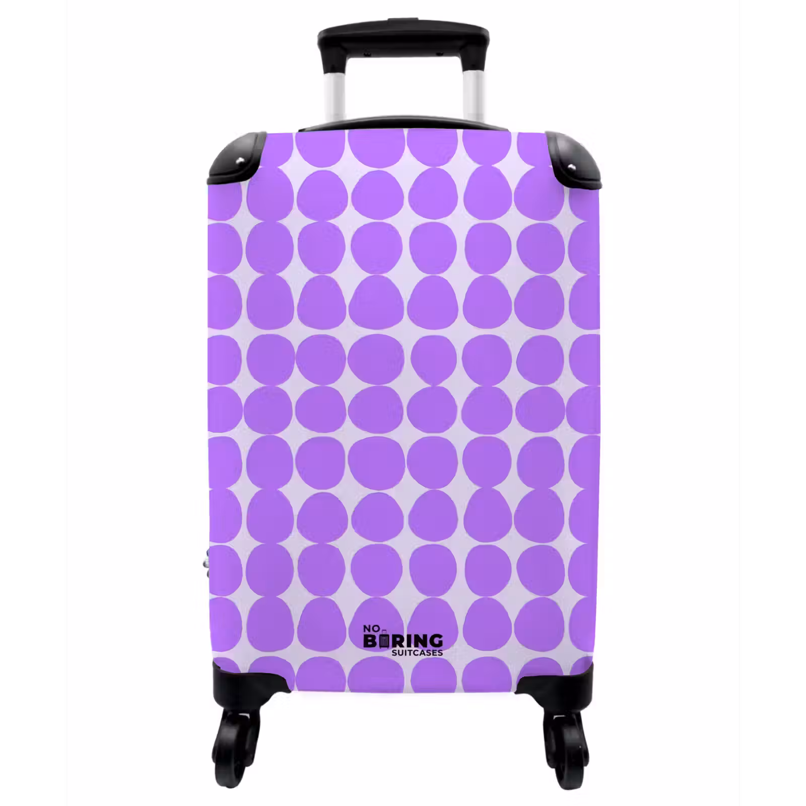 Koffer - Lila – Geometrisch – Punkte – Polka Dot – Muster - Paars - Geometrisch - Stippen - Polka Dot - Patroon NBS - Handbagage koffer - Vrouwen middel