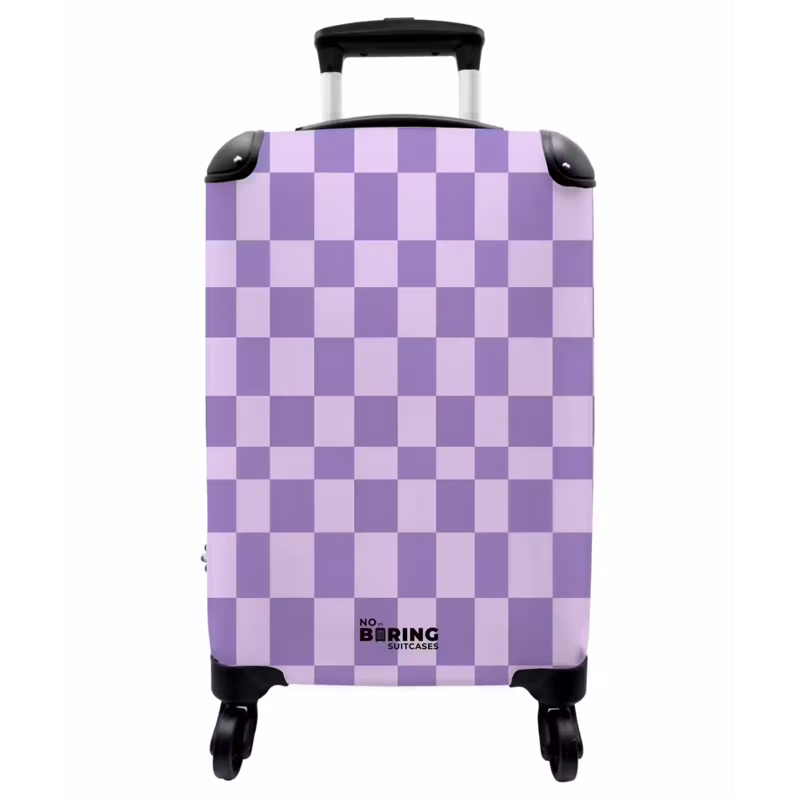 Koffer - Lila – Geometrisch – Schachbrettmuster – Blöcke – Muster - Paars - Geometrisch - Dambord - Blokken - Patroon NBS - Handbagage koffer - Vrouwen middel