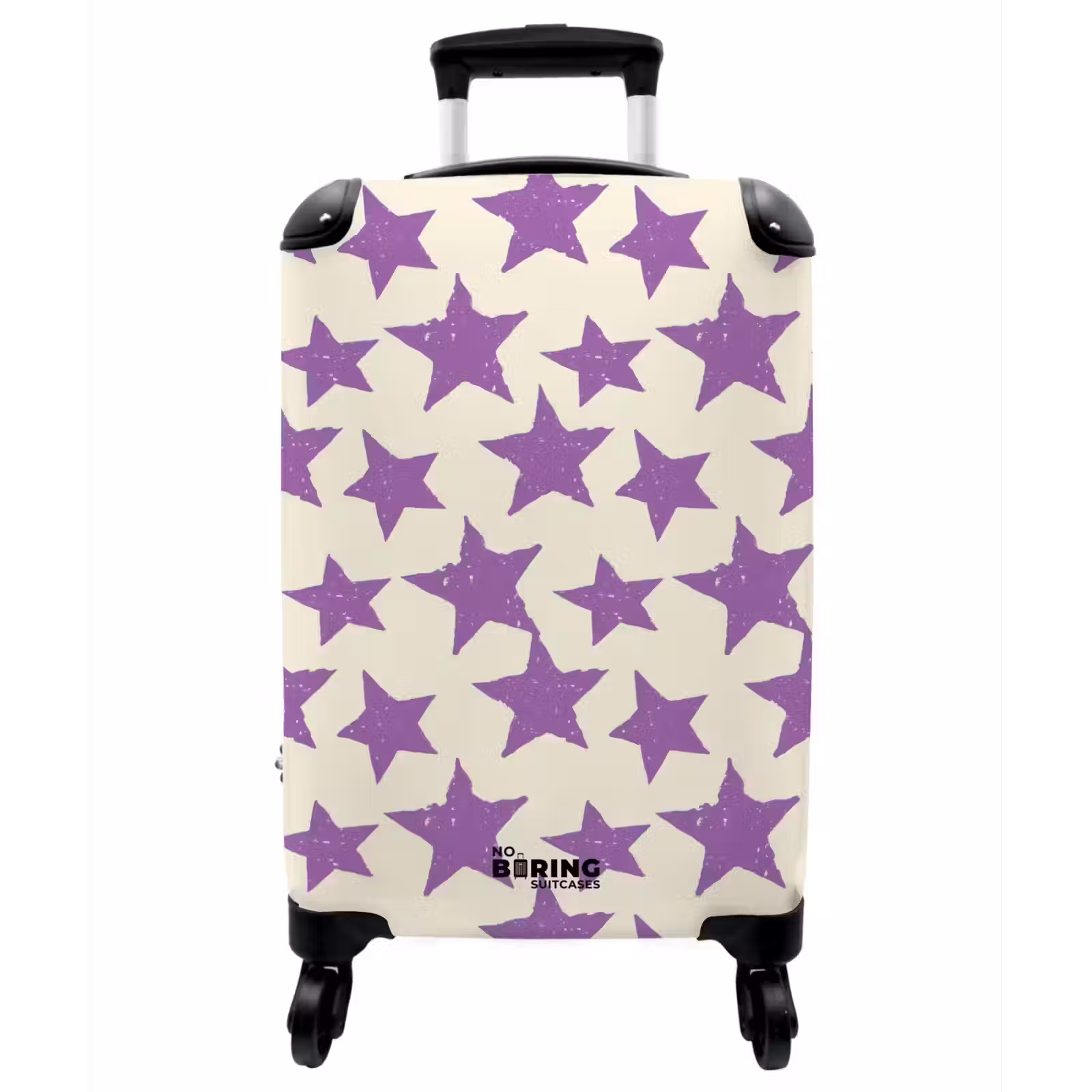 Koffer - Lila – Geometrisch – Sterne – Stempel – Muster - Paars - Geometrisch - Sterren - Stempel - Patroon NBS - Handbagage koffer - Vrouwen middel