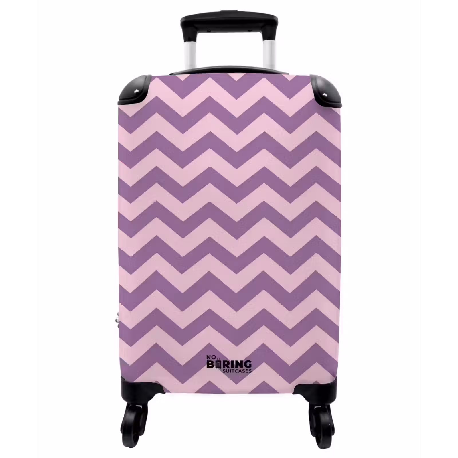 Koffer - Lila – Rosa – Geometrisch – Chevron – Zickzack – Muster - Paars - Roze - Geometrisch - Chevron - Zigzag - Patroon NBS - Handbagage koffer - Vrouwen middel