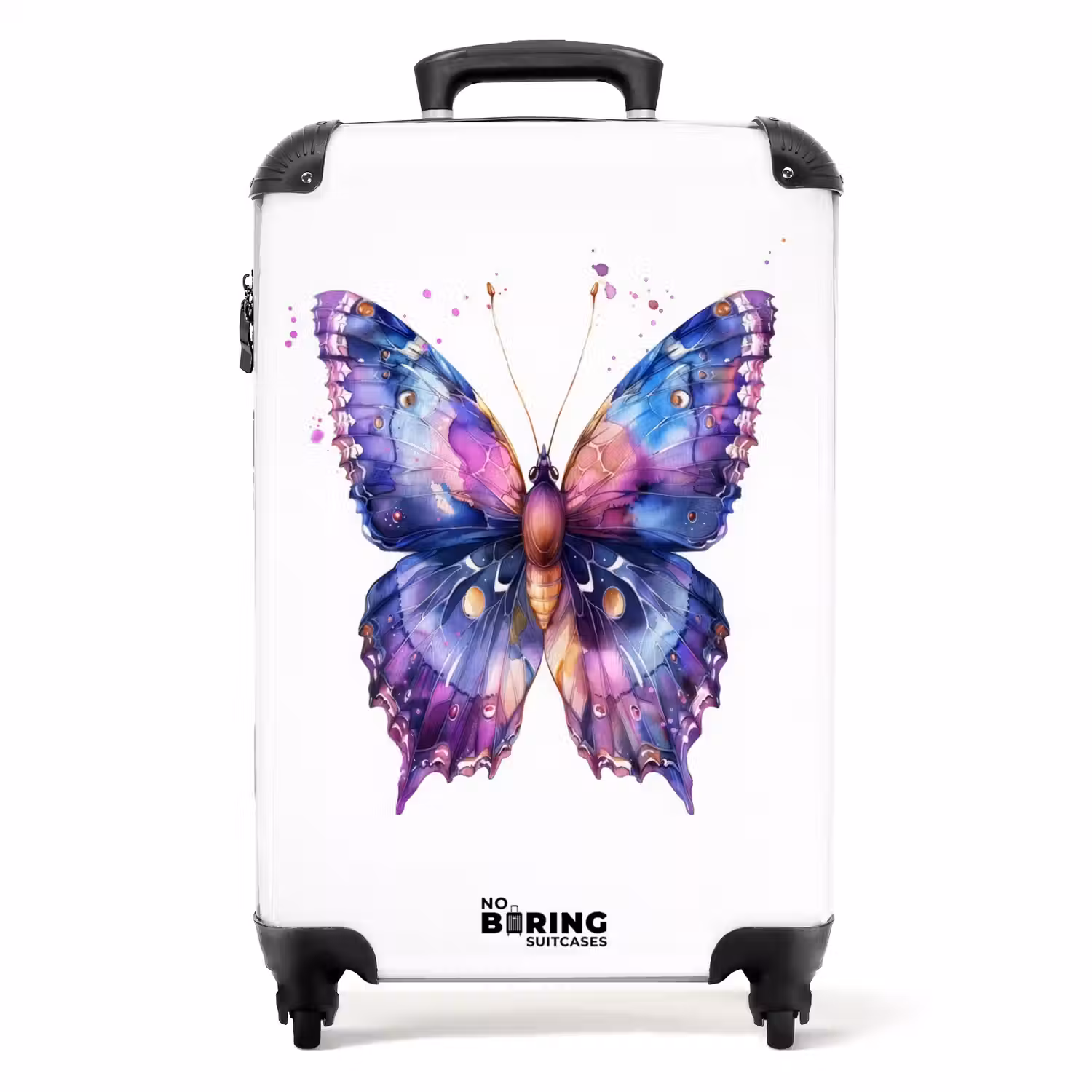 Paarse prachtvlinder NBS - Handbagage koffer - Unisex middel -productfoto_recht
