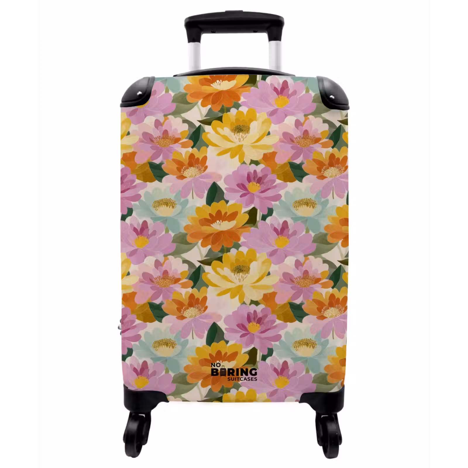 Koffer - Lilien – Aquarell – Pastell - Lelies - Aquarel - Pastel NBS - Handbagage koffer - Vrouwen middel