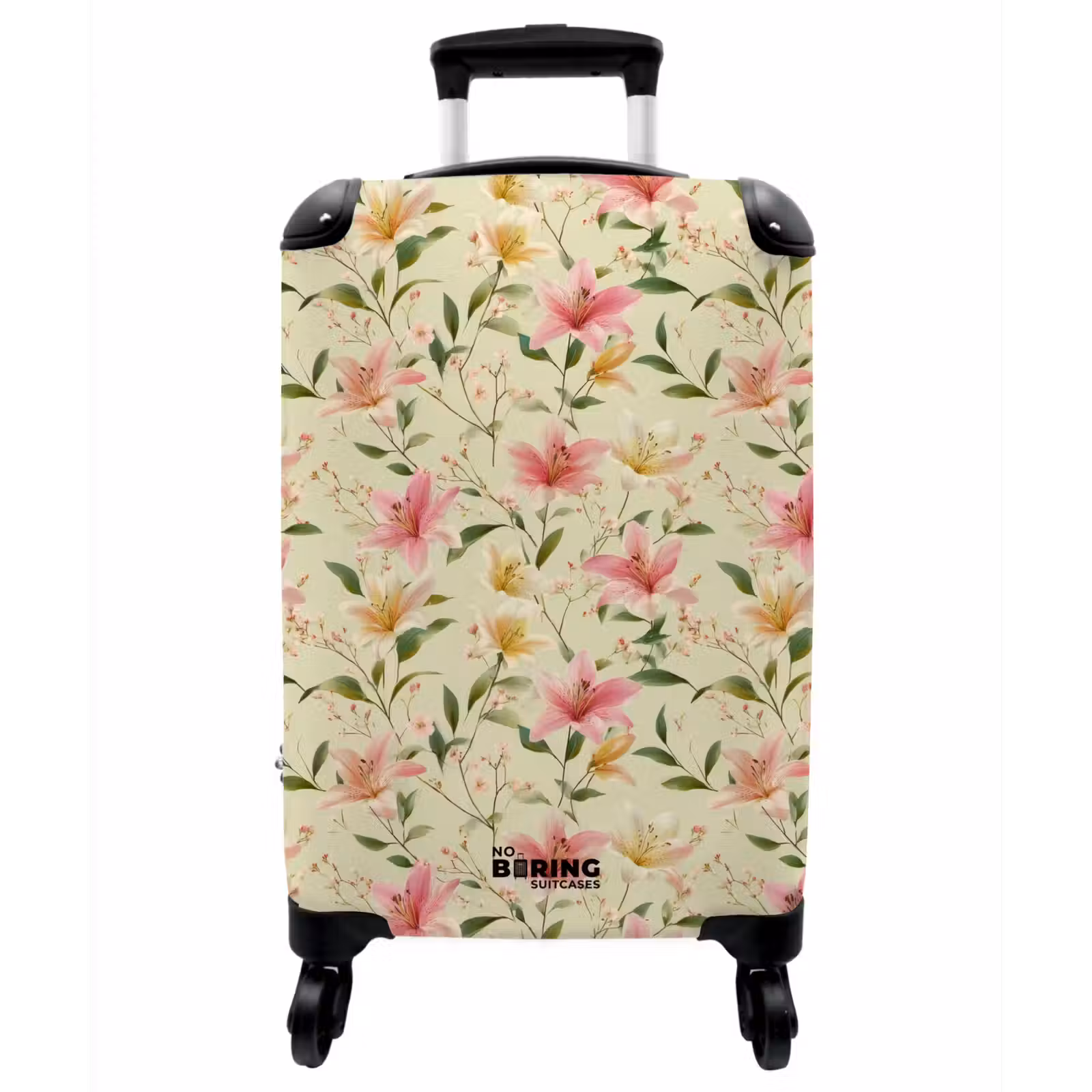 Koffer - Lilien – Gelassen – Farbenfroh - Lelies - Sereen - Kleurrijk NBS - Handbagage koffer - Vrouwen middel