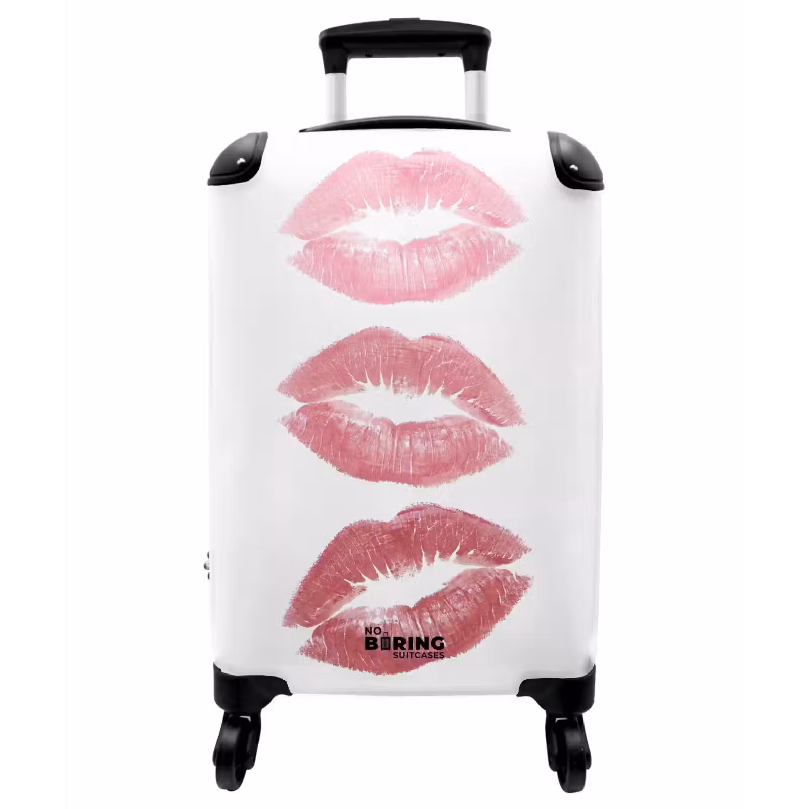 Koffer - Lippen – Kussabdruck – Rosa – Modern – Abstrakt - Lippen - Kusafdruk - Roze - Modern - Abstract NBS - Handbagage koffer - Vrouwen middel