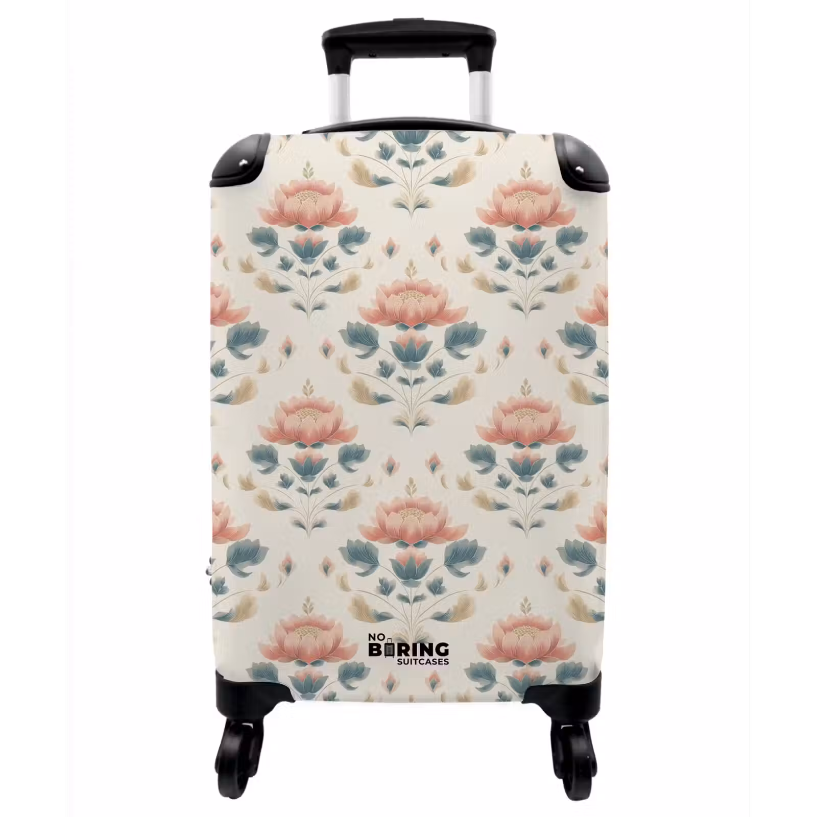 Koffer - Lotus - Blumen - Rosa - Lotus - Bloemen - Roze NBS - Handbagage koffer - Vrouwen middel