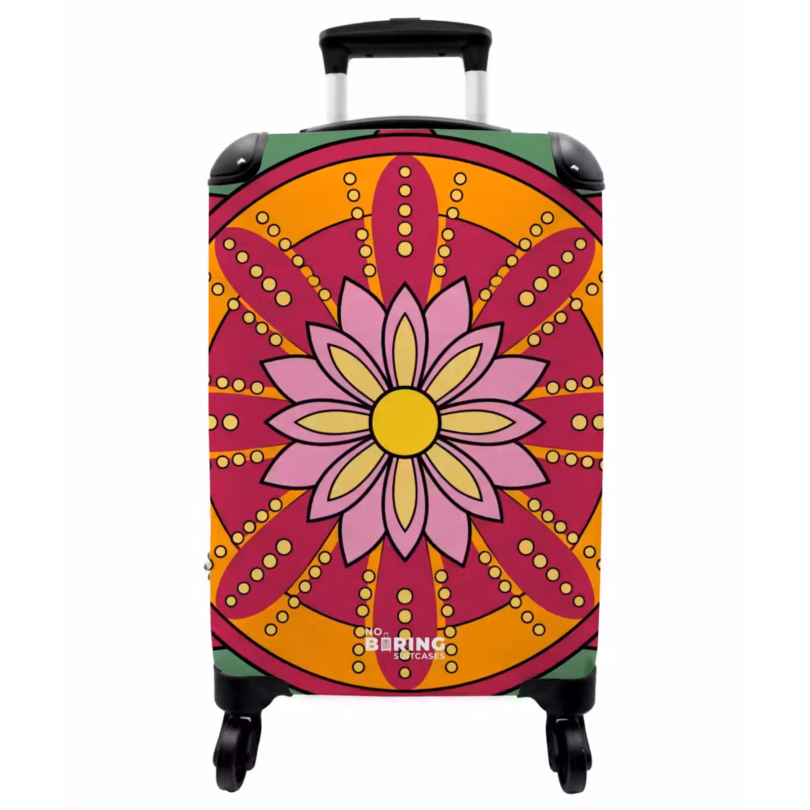 Koffer - Mandala – Blumen – Abstrakt – Farbenfroh - Mandala - Bloemen - Abstract - Kleurrijk NBS - Handbagage koffer - Vrouwen middel