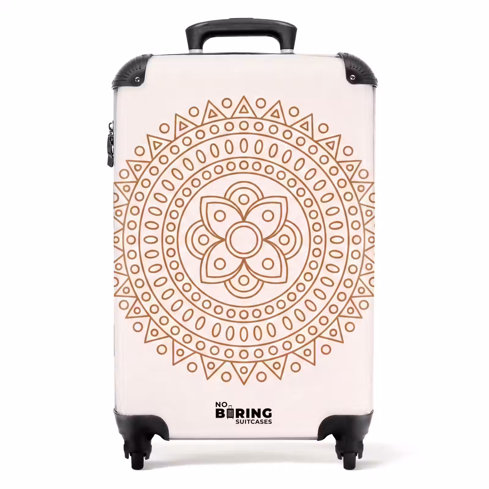 Koffer - Mandala – Geometrisch – Abstrakt – Orientalisch – Braun - Mandala - Geometrisch - Abstract - Oosters - Bruin NBS - Handbagage koffer - Volwassenen Unisex middel