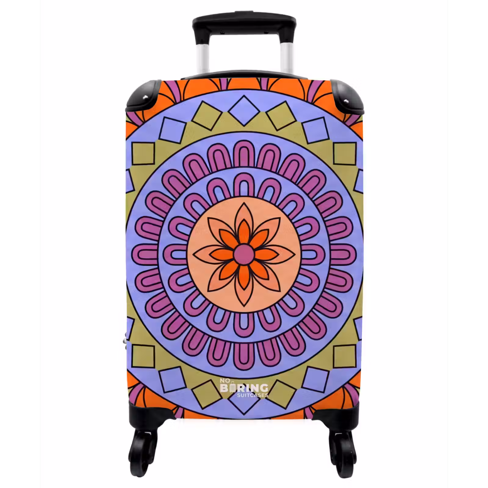 Koffer - Mandala – Kreis – Abstrakt – Farbenfroh – Muster - Mandala - Cirkel - Abstract - Kleurrijk - Patroon NBS - Handbagage koffer - Vrouwen middel