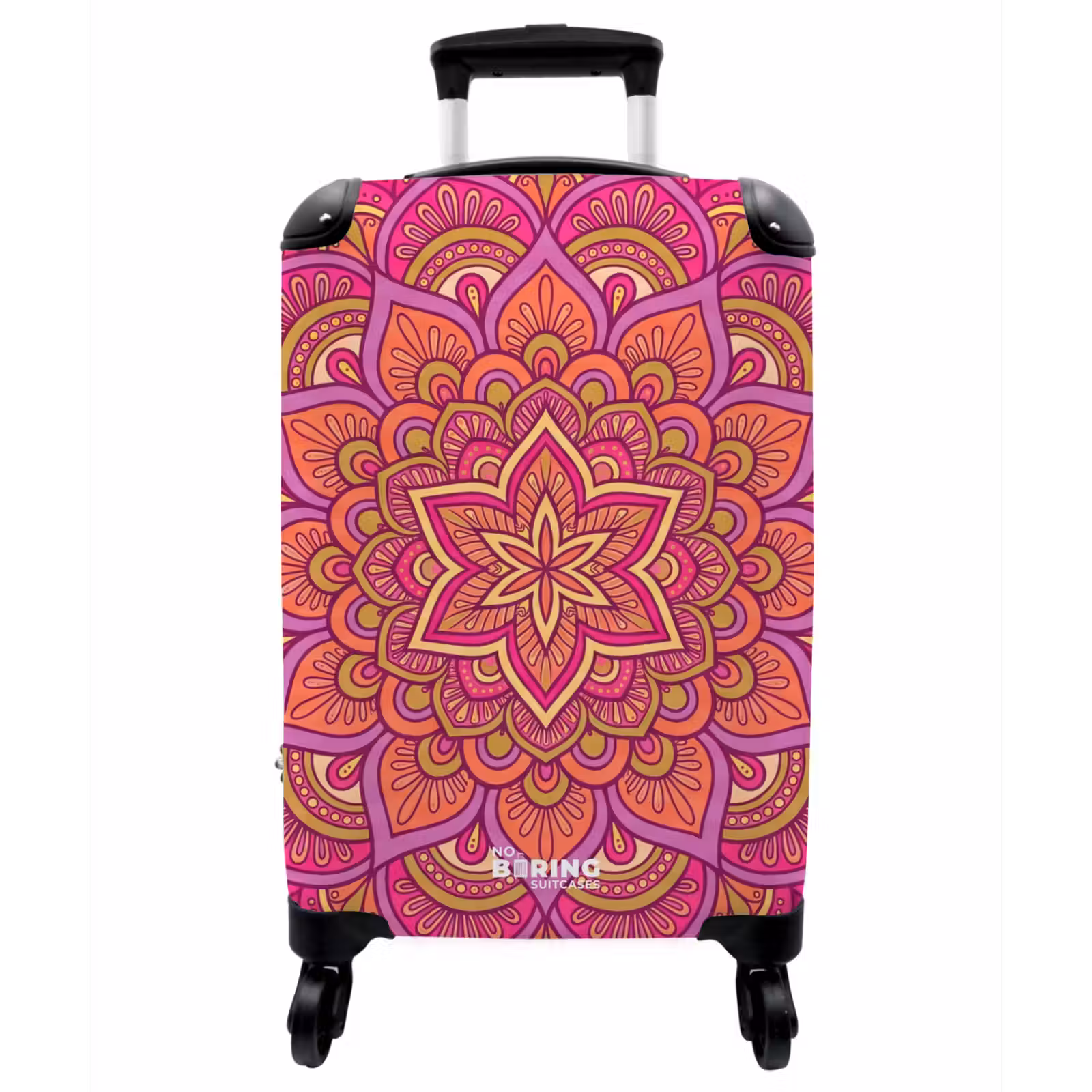 Koffer - Mandala – Kreis – Spirituell – Orientalisch – Rosa - Mandala - Cirkel - Spiritueel - Oosters - Roze NBS - Handbagage koffer - Vrouwen middel