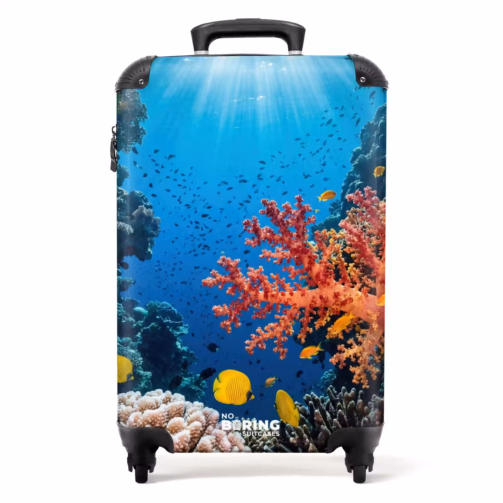 Koffer - Meer – Korallenriff – Natur – Lebendig – Blau - Zee - Koraalrif - Natuur - Levendig - Blauw NBS - Handbagage koffer - Volwassenen Unisex middel