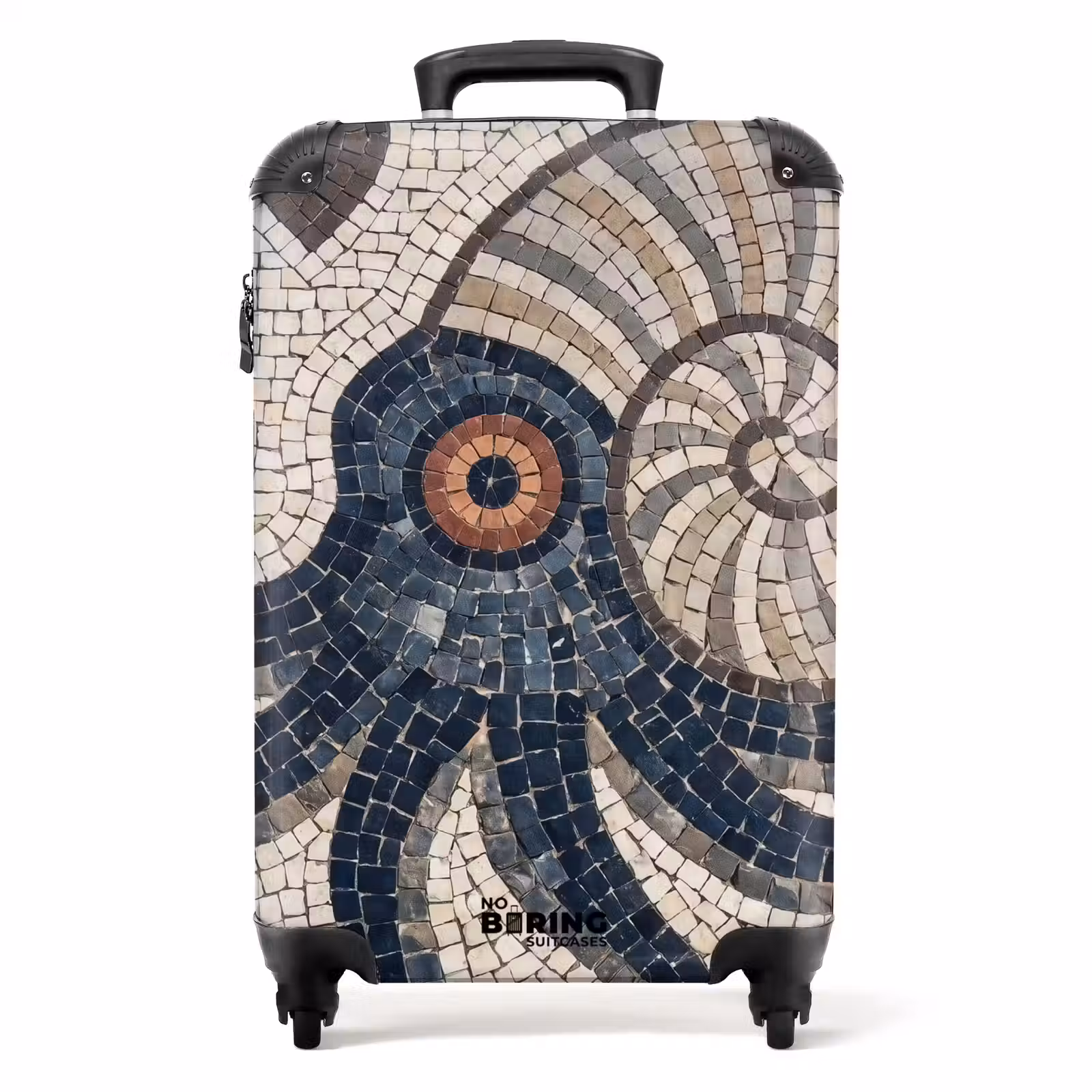 Koffer - Meeresleben – Mosaik – Kunst – Vintage – Beige - Zeeleven - Mozaïek - Kunst - Vintage - Beige NBS - Handbagage koffer - Volwassenen Unisex middel