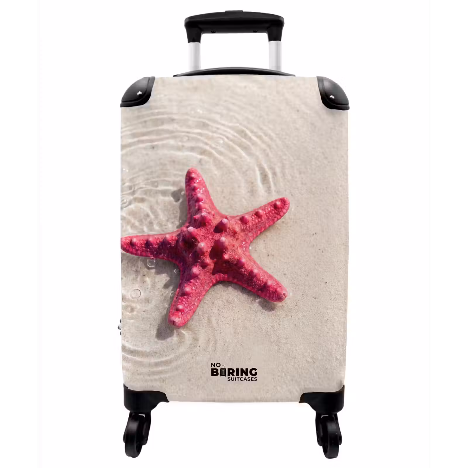 Koffer - Meeresleben – Seestern – Strand – Rosa – Wasser - Zeeleven - Zeester - Strand - Roze - Water NBS - Handbagage koffer - Vrouwen middel