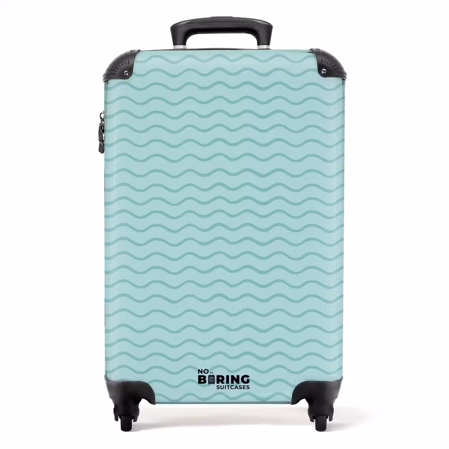 Zee patroon blauw NBS - Handbagage koffer - Kinderen Unisex middel -productfoto_recht