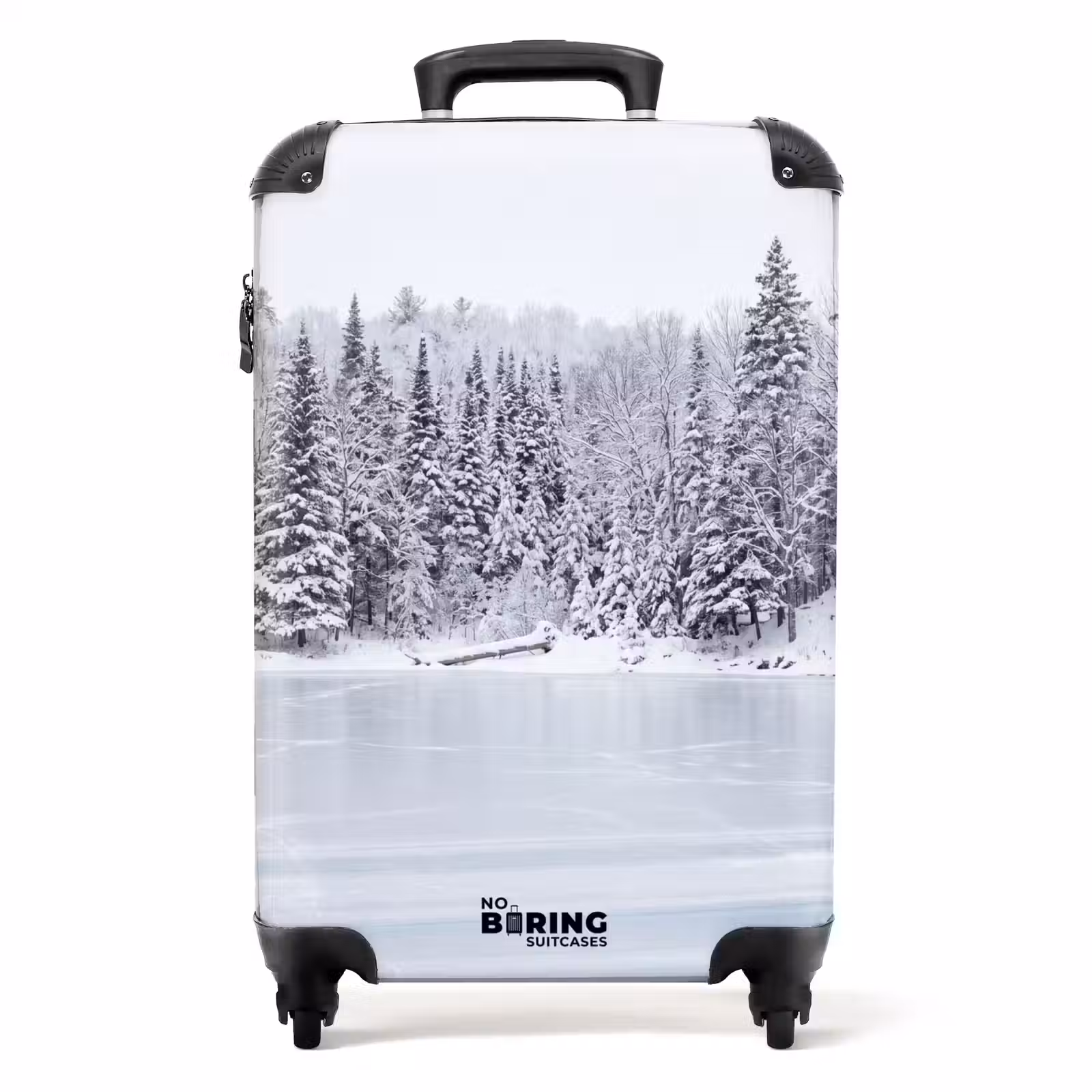 Koffer - Mehr – Kiefern – Eis – Winter – Beruhigend - Meer - Dennen - IJs - Winter - Rustgevend NBS - Handbagage koffer - Volwassenen Unisex middel