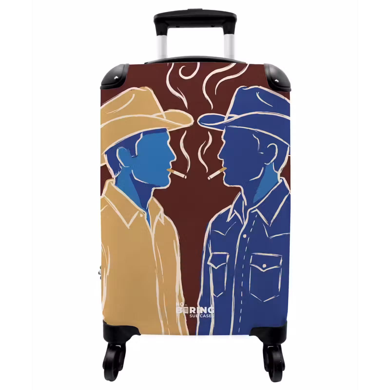 Koffer - Menschen – Profil – Zigarette – Abstrakt – Kunst - Mensen - Profiel - Sigaret - Abstract - Kunst NBS - Handbagage koffer - Vrouwen middel