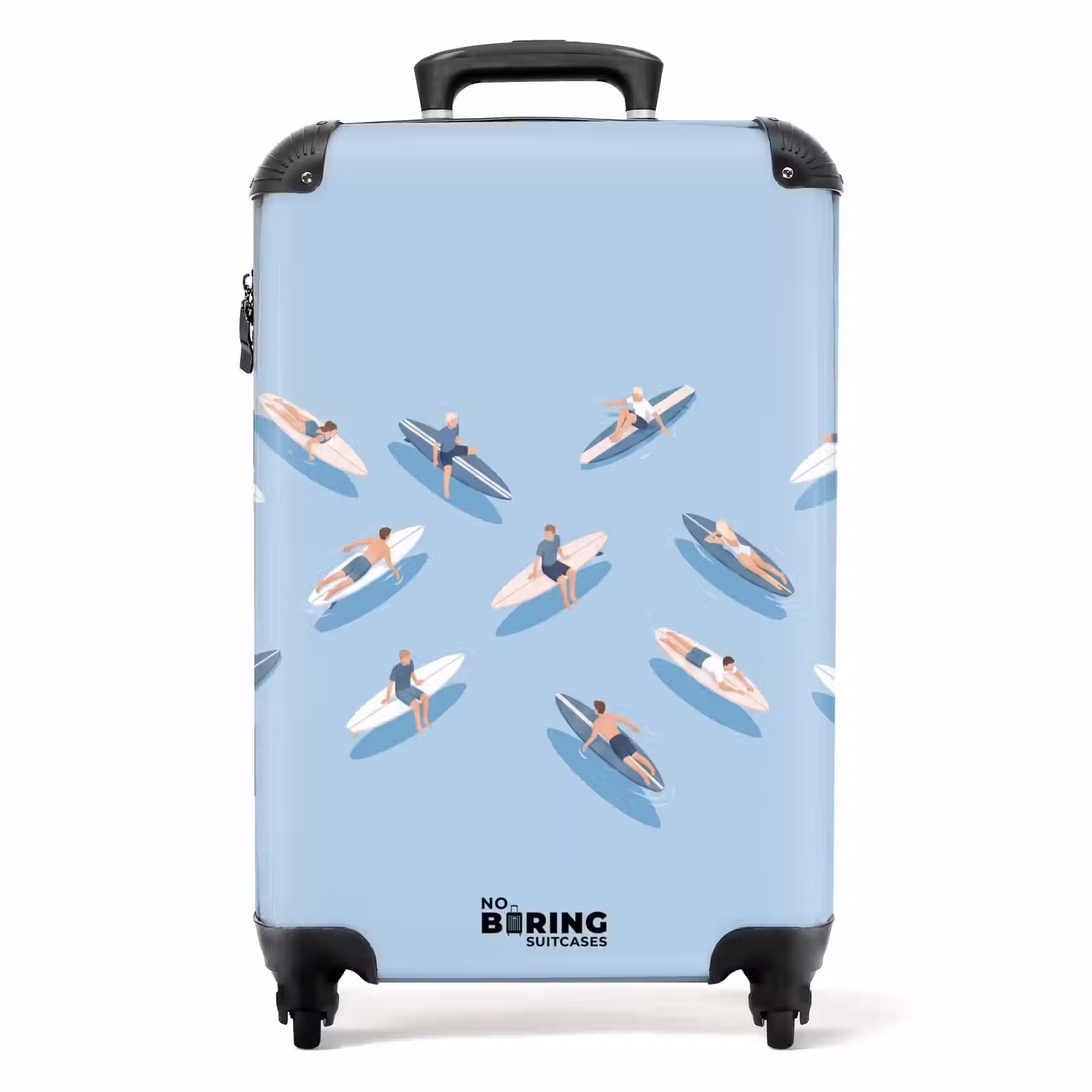 Koffer - Menschen – Surfen – Wasser – Sommer – Illustration - Mensen - Surfen - Water - Zomer - Illustratie NBS - Handbagage koffer - Volwassenen Unisex middel