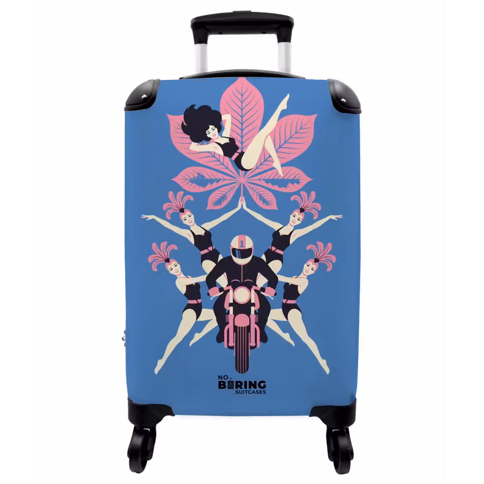 Koffer - Menschen – Tanz – Motorrad – Retro – Rosa - Mensen - Dans - Motor - Retro - Roze NBS - Handbagage koffer - Vrouwen middel