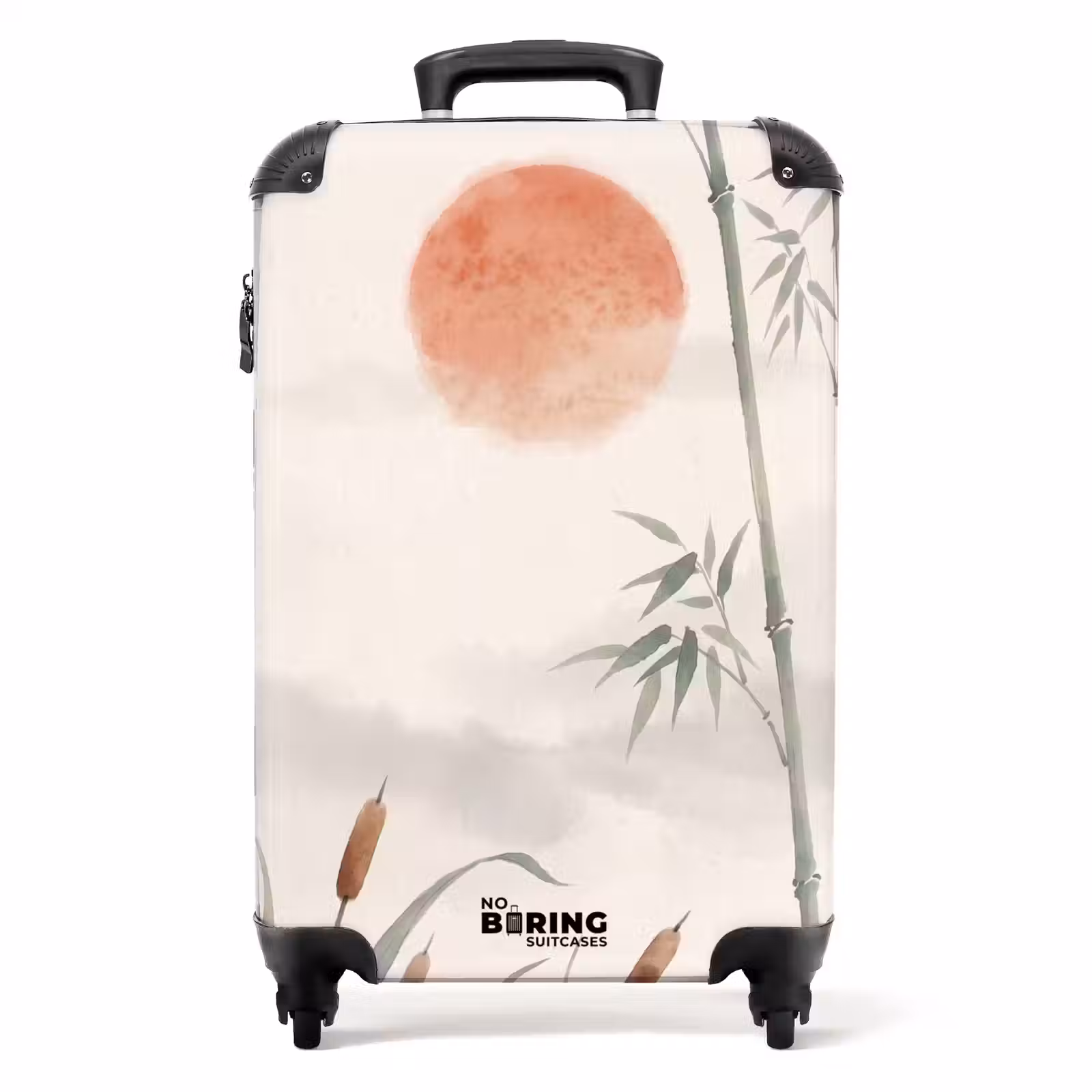 Koffer - Minimalistisch – Bambus – Grün - Minimalistisch - Bamboe - Groen NBS - Handbagage koffer - Volwassenen Unisex middel