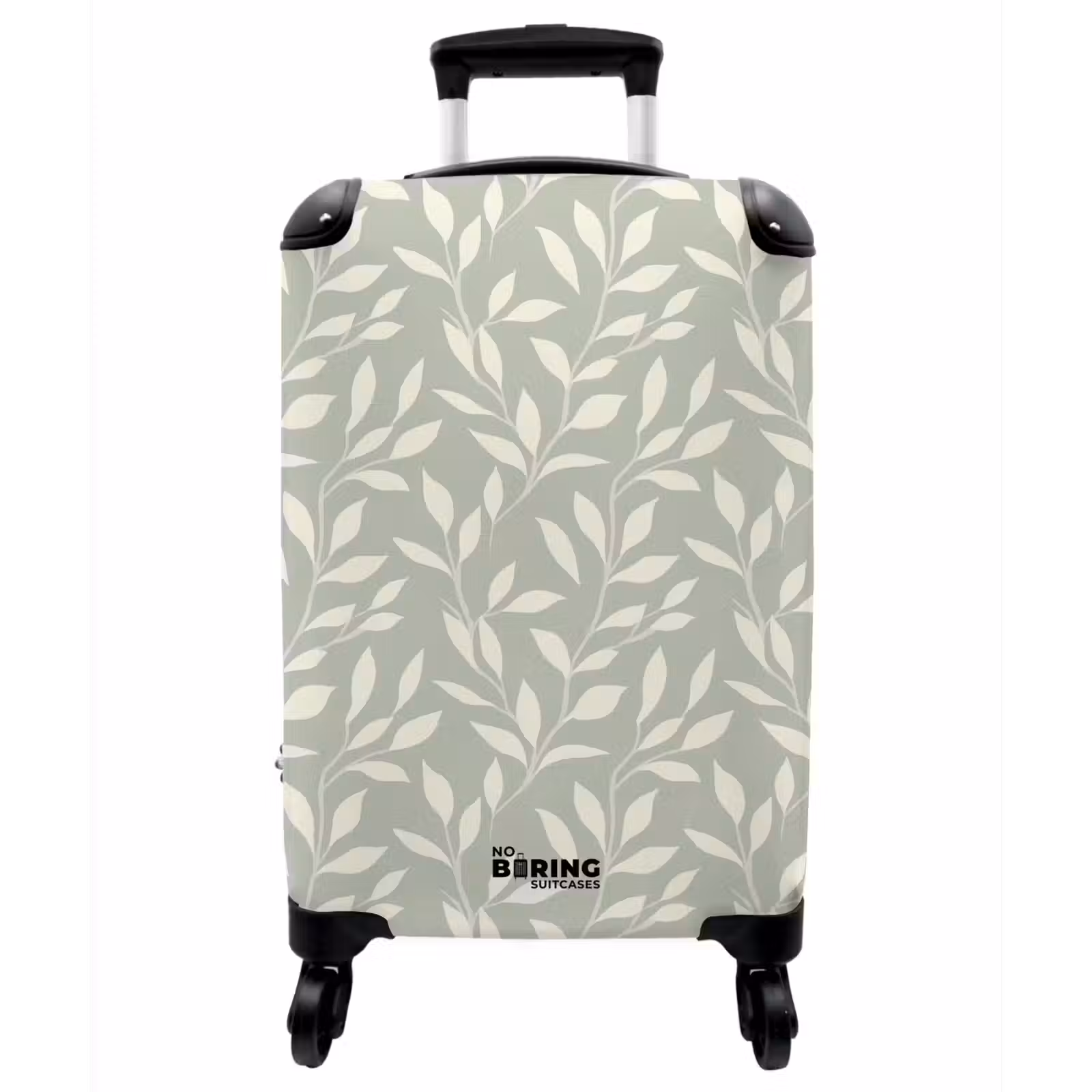 Koffer - Minimalistisch – Muster – Grün - Minimalistisch - Patroon - Groen NBS - Handbagage koffer - Vrouwen middel
