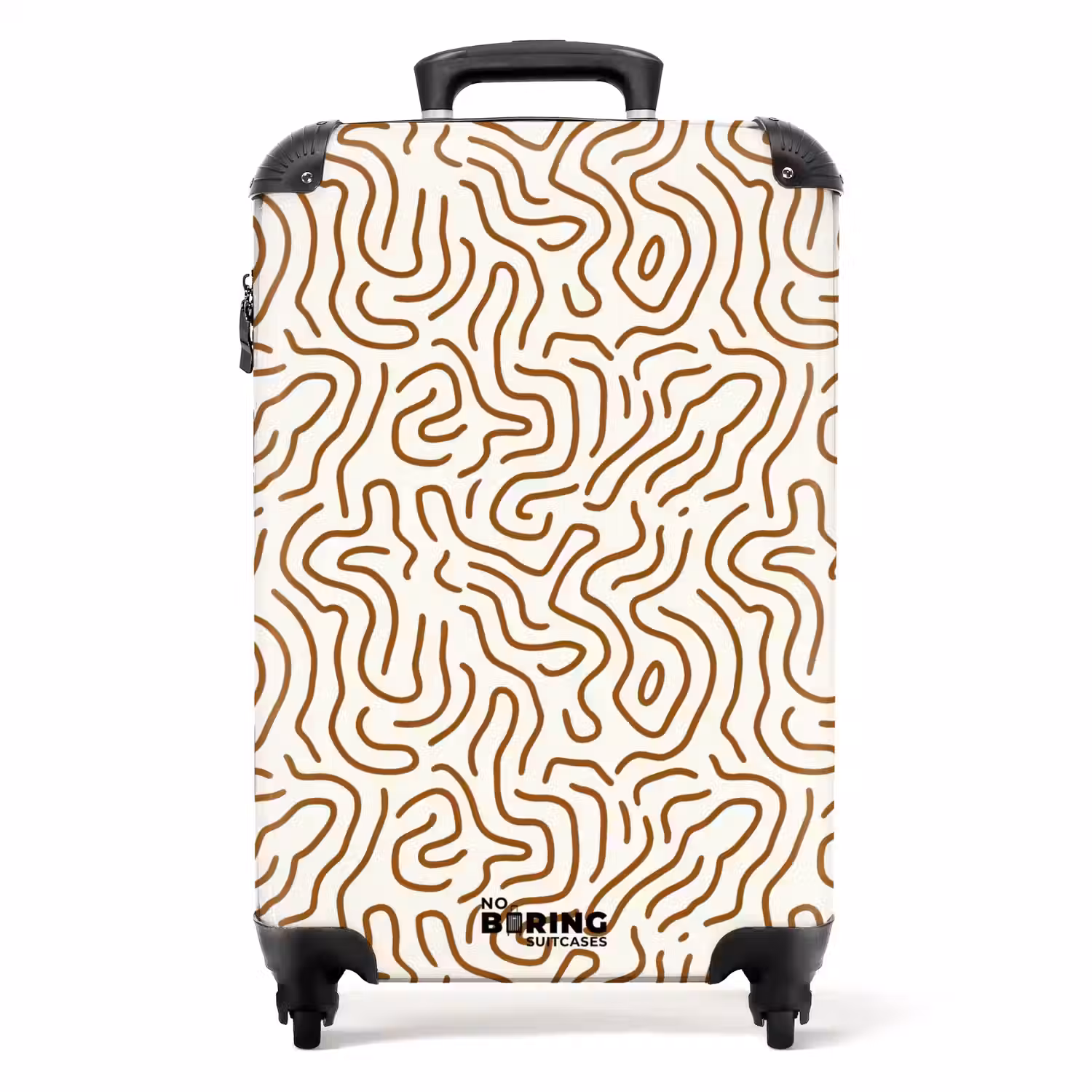 Minimalistisch - Patroon - Terracotta NBS - Handbagage koffer - Volwassenen Unisex middel -productfoto_recht