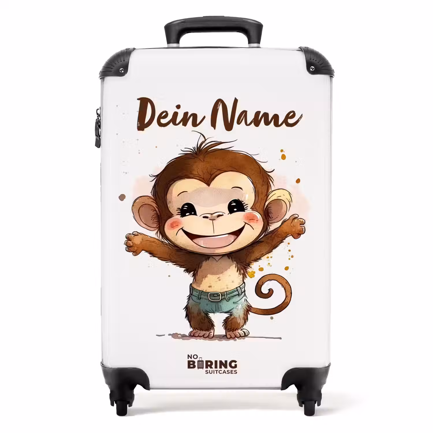 Arie aapje NBS - Handbagage koffer - Kinderen Unisex middel -productfoto_recht