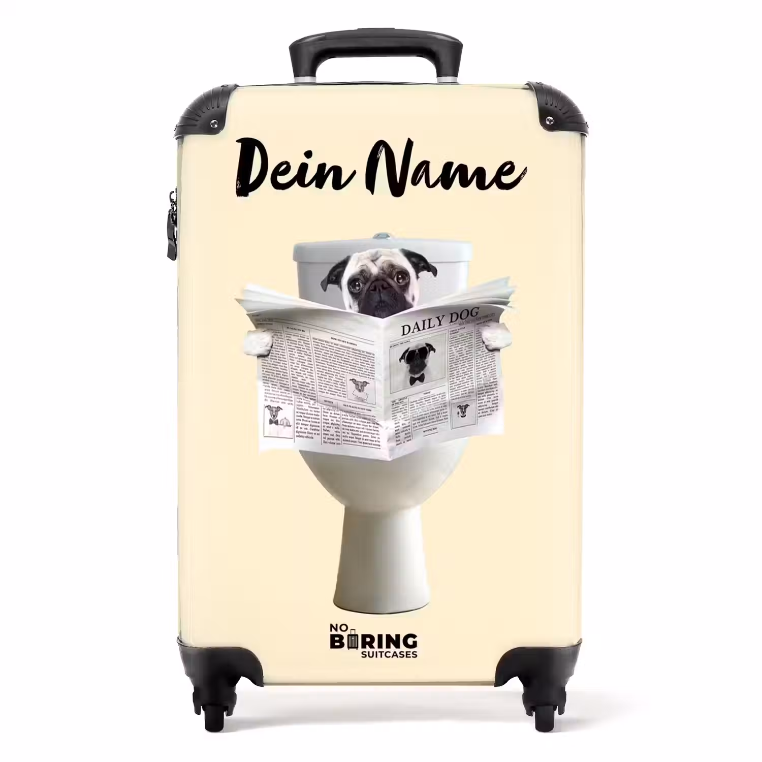 Hondje Leest de Krant NBS - Handbagage koffer - Kinderen Unisex middel -productfoto_recht