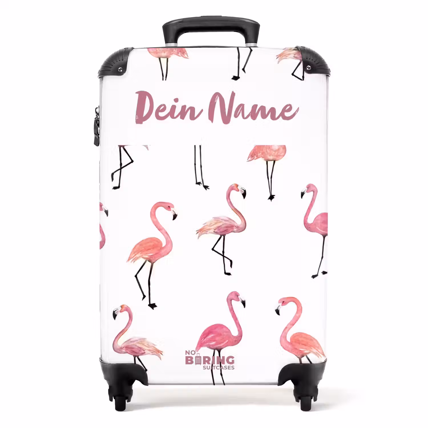 Flamingo feestje NBS - Handbagage koffer - Kinderen Unisex middel -productfoto_recht
