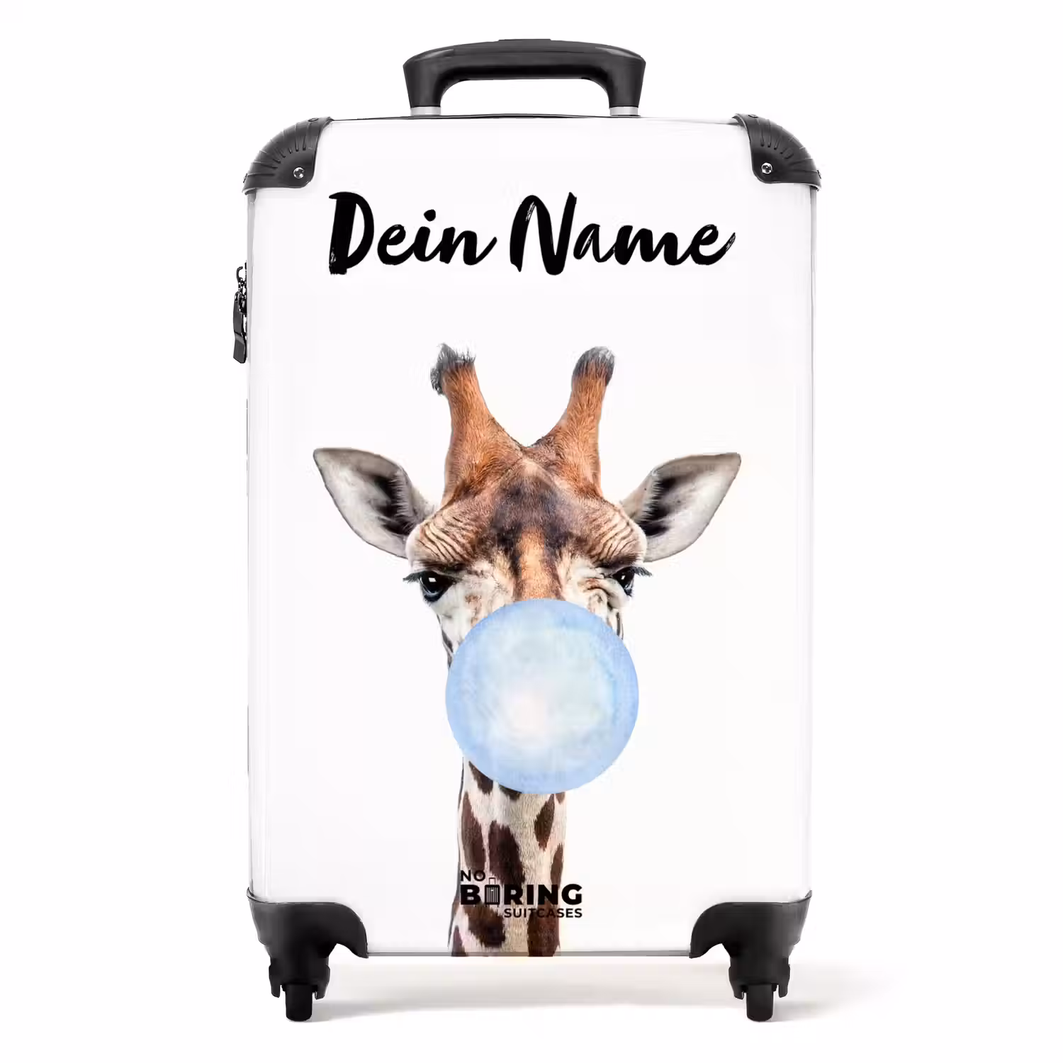 Kauwende Kobus blauw NBS - Handbagage koffer - Kinderen Unisex middel -productfoto_recht