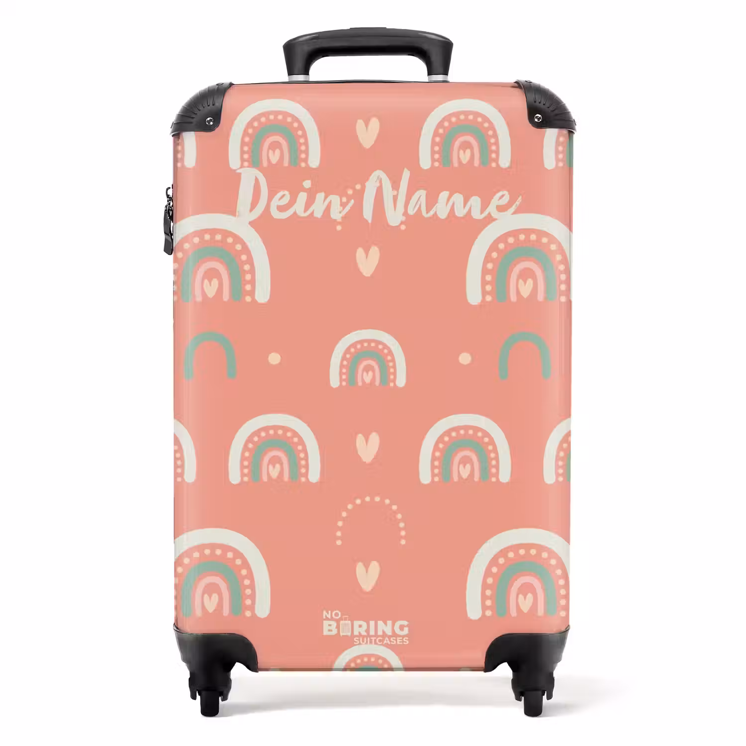 Koraal kleurenbogen NBS - Handbagage koffer - Kinderen Unisex middel -productfoto_recht