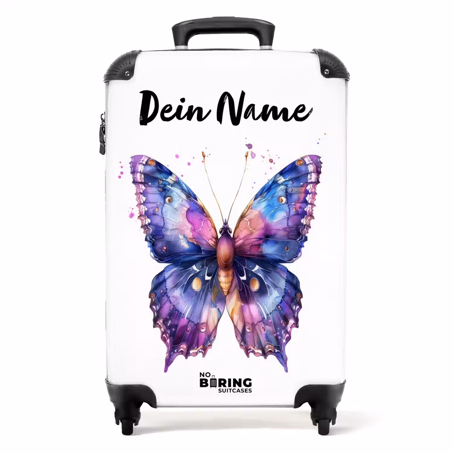 Paarse prachtvlinder NBS - Handbagage koffer - Kinderen Unisex middel -productfoto_recht