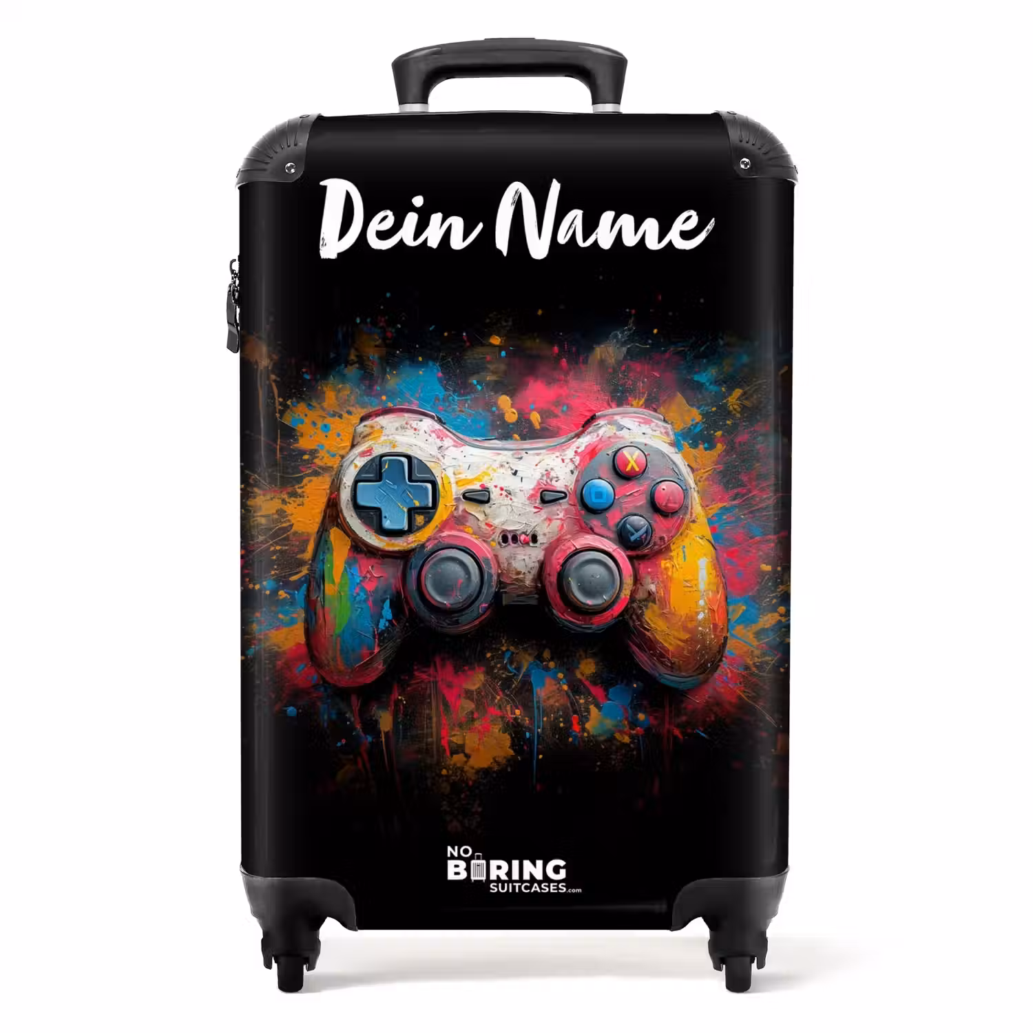 Game Controller Bedekt met Verf NBS - Handbagage koffer - Kinderen Unisex middel -productfoto_recht