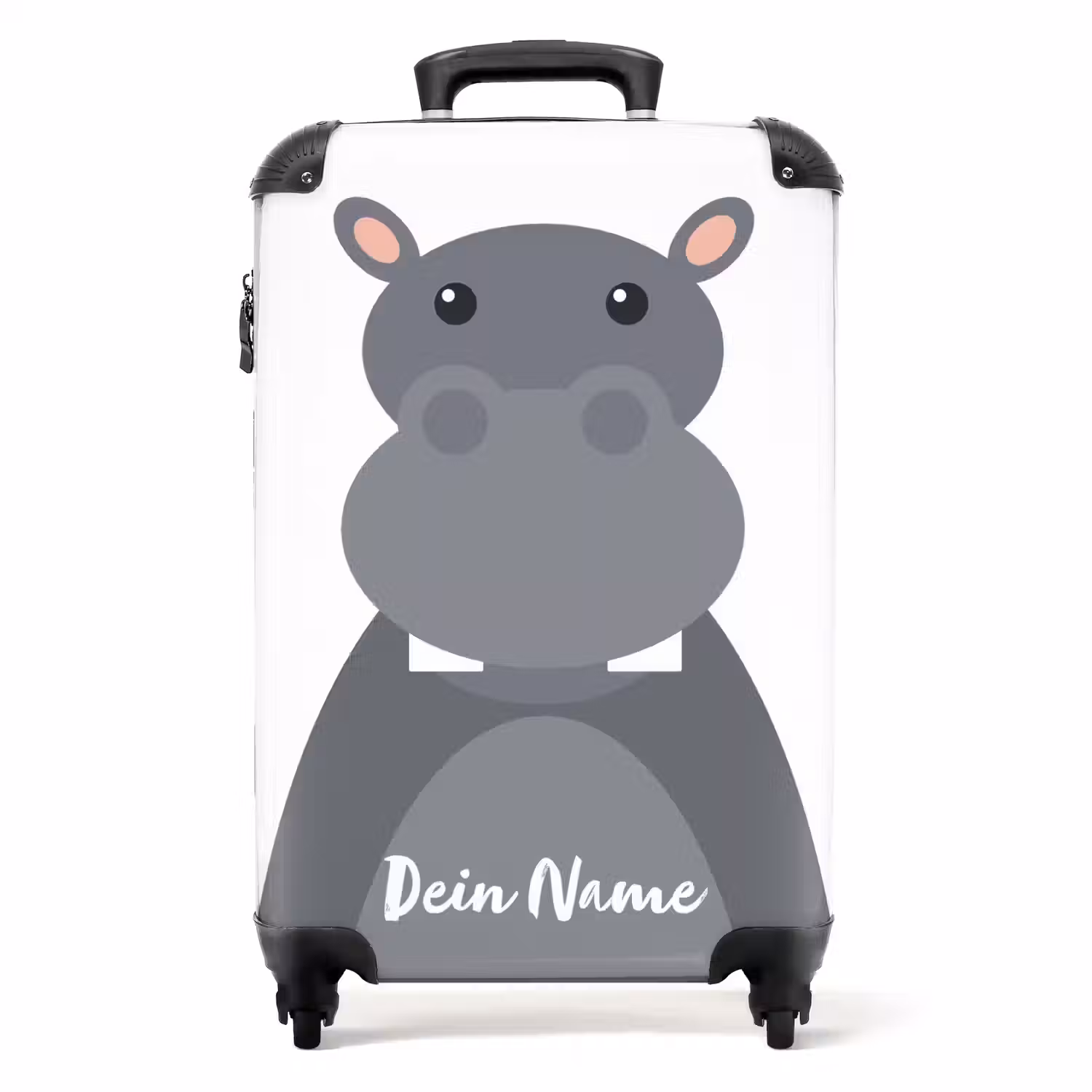 Nino nijlpaard NBS - Handbagage koffer - Kinderen Unisex middel -productfoto_recht