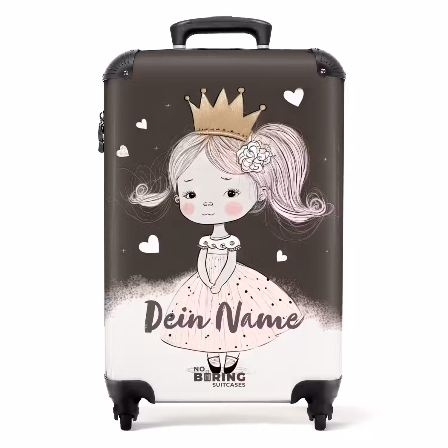 Verlegen prinses met bloem NBS - Handbagage koffer - Kinderen Unisex middel -productfoto_recht