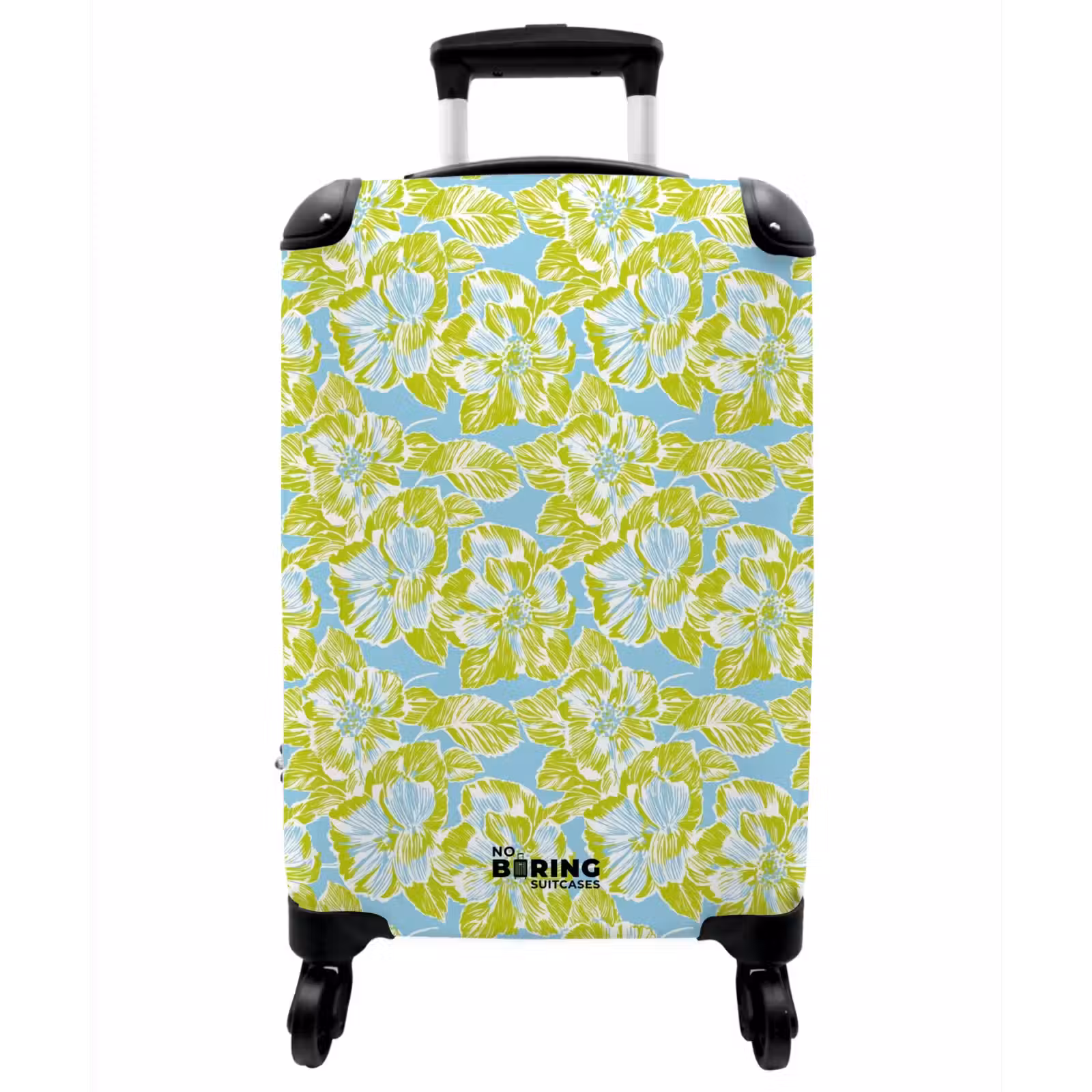 Koffer - Modern – Blumen – Grün - Modern - Bloemen - Groen NBS - Handbagage koffer - Vrouwen middel