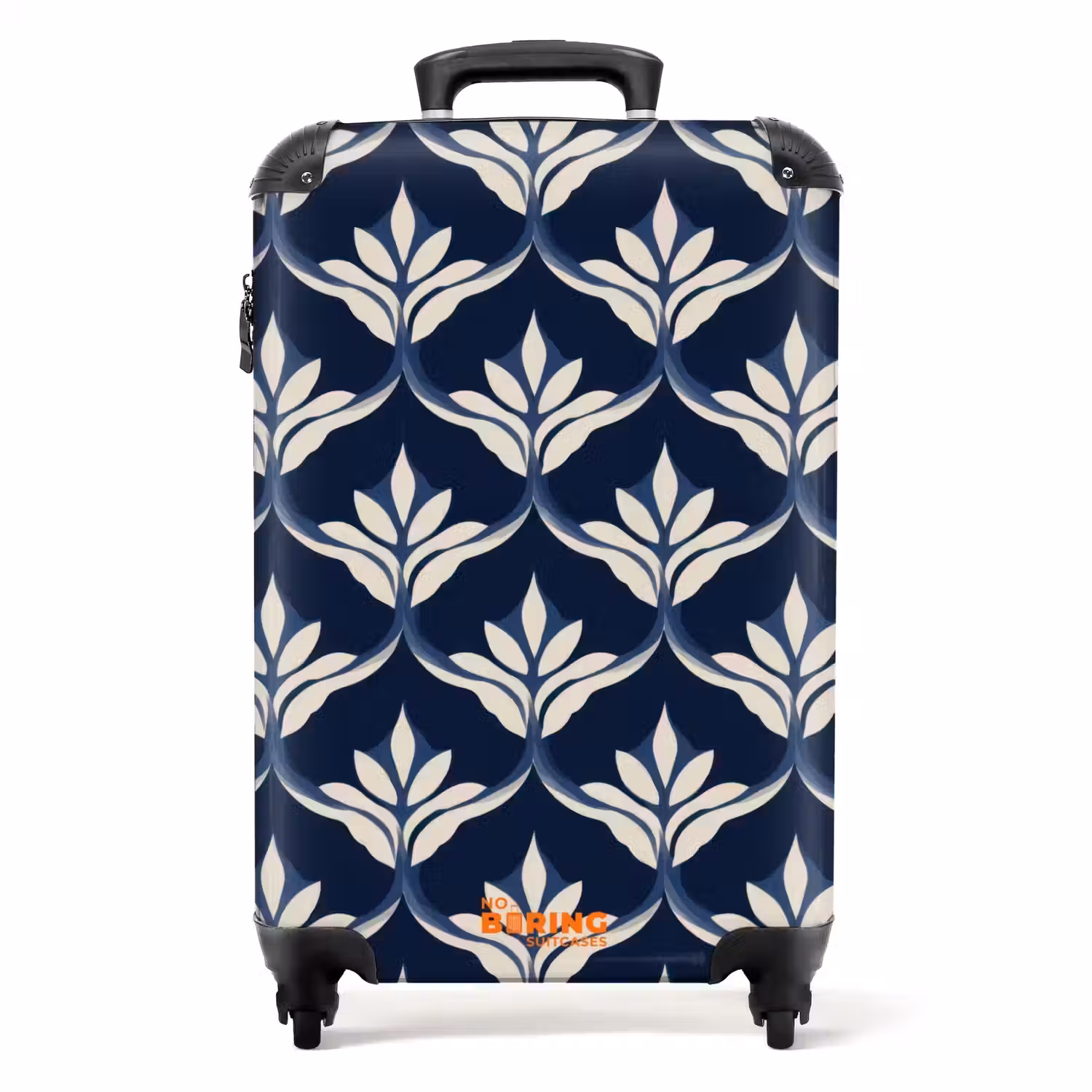 Modern - Ontwerp - Blauw NBS - Handbagage koffer - Volwassenen Unisex middel -productfoto_recht