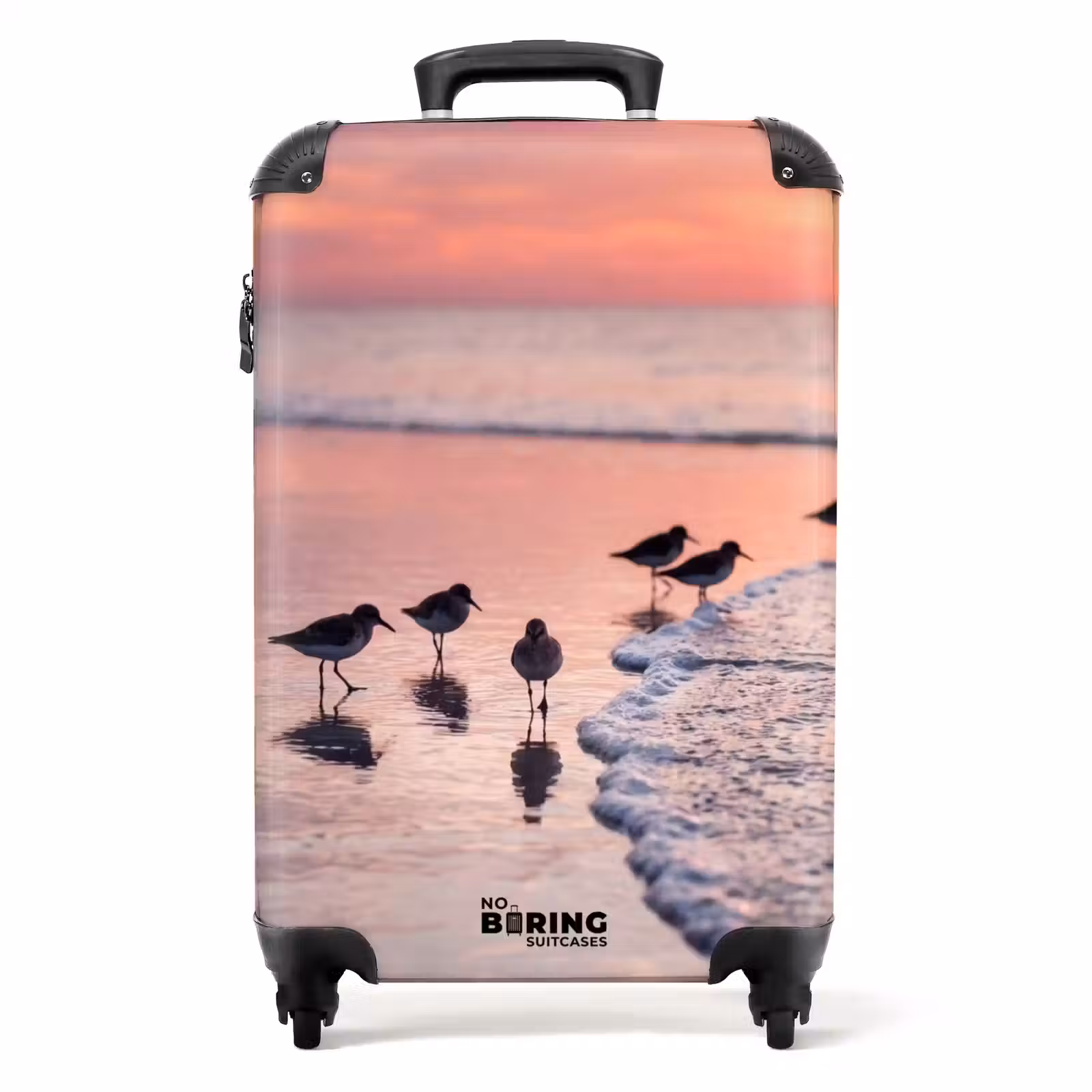 Koffer - Möwen – Strand – Meer – Rosa - Meeuwen - Strand - Zee - Roze NBS - Handbagage koffer - Volwassenen Unisex middel