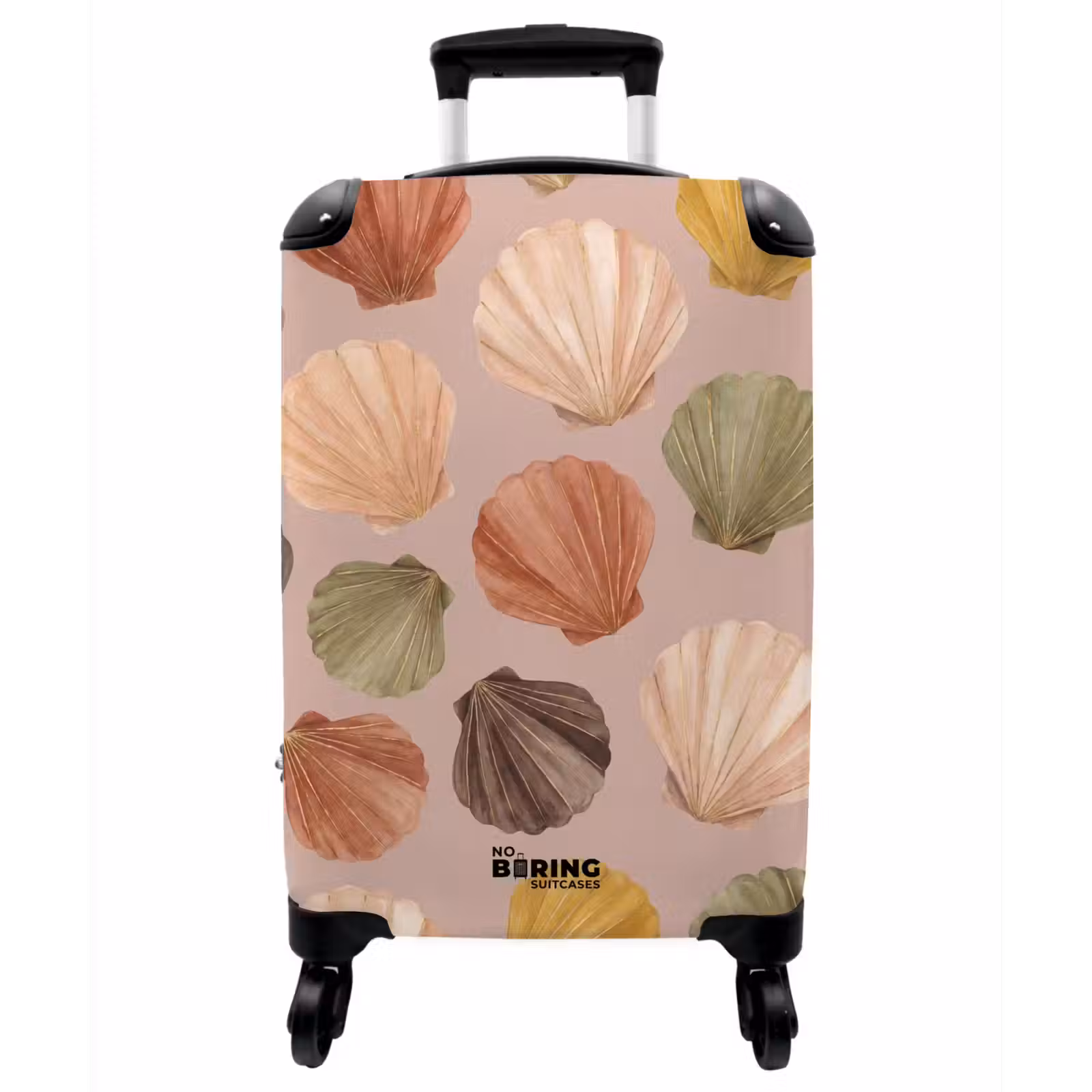 Koffer - Muschel – Muster – Meer – Aquarell – Erdtöne - Schelp - Patroon - Zee - Aquarel - Aardetinten NBS - Handbagage koffer - Vrouwen middel