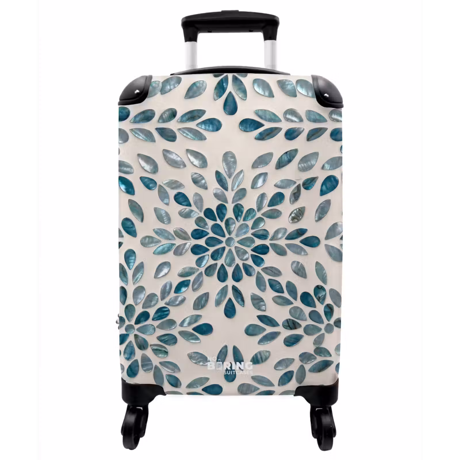 Koffer - Muster – Blätter – Abstrakt – Modern – Türkis - Patroon - Bladeren - Abstract - Modern - Turquoise NBS - Handbagage koffer - Vrouwen middel