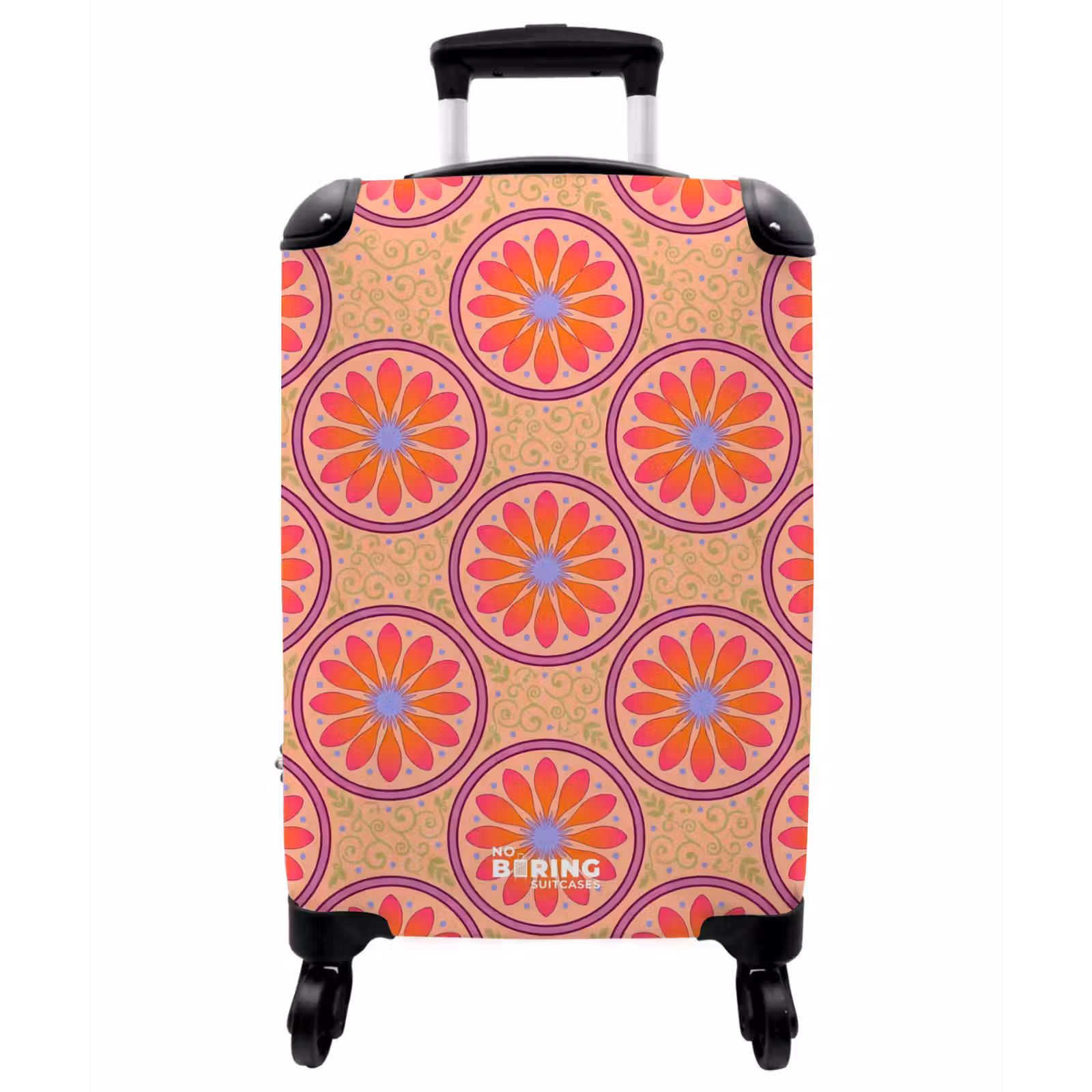 Koffer - Muster – Blumen – Dekorativ – Farbenfroh – Modern - Patroon - Bloemen - Decoratief - Kleurrijk - Modern NBS - Handbagage koffer - Vrouwen middel
