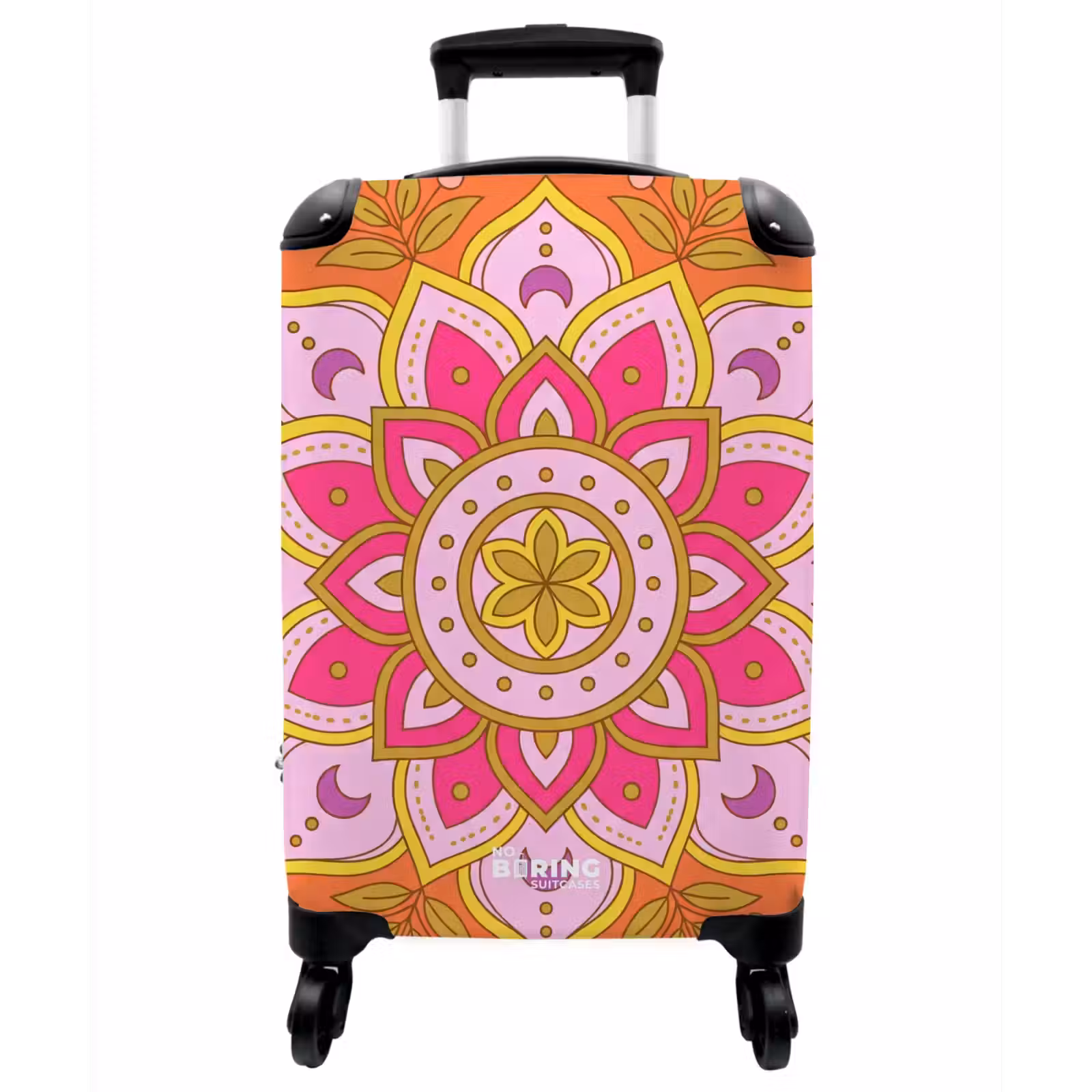 Koffer - Muster – Blumenmotiv – Dekoration – Abstrakt – Rosa - Patroon - Bloemmotief - Decoratie - Abstract - Roze NBS - Handbagage koffer - Vrouwen middel