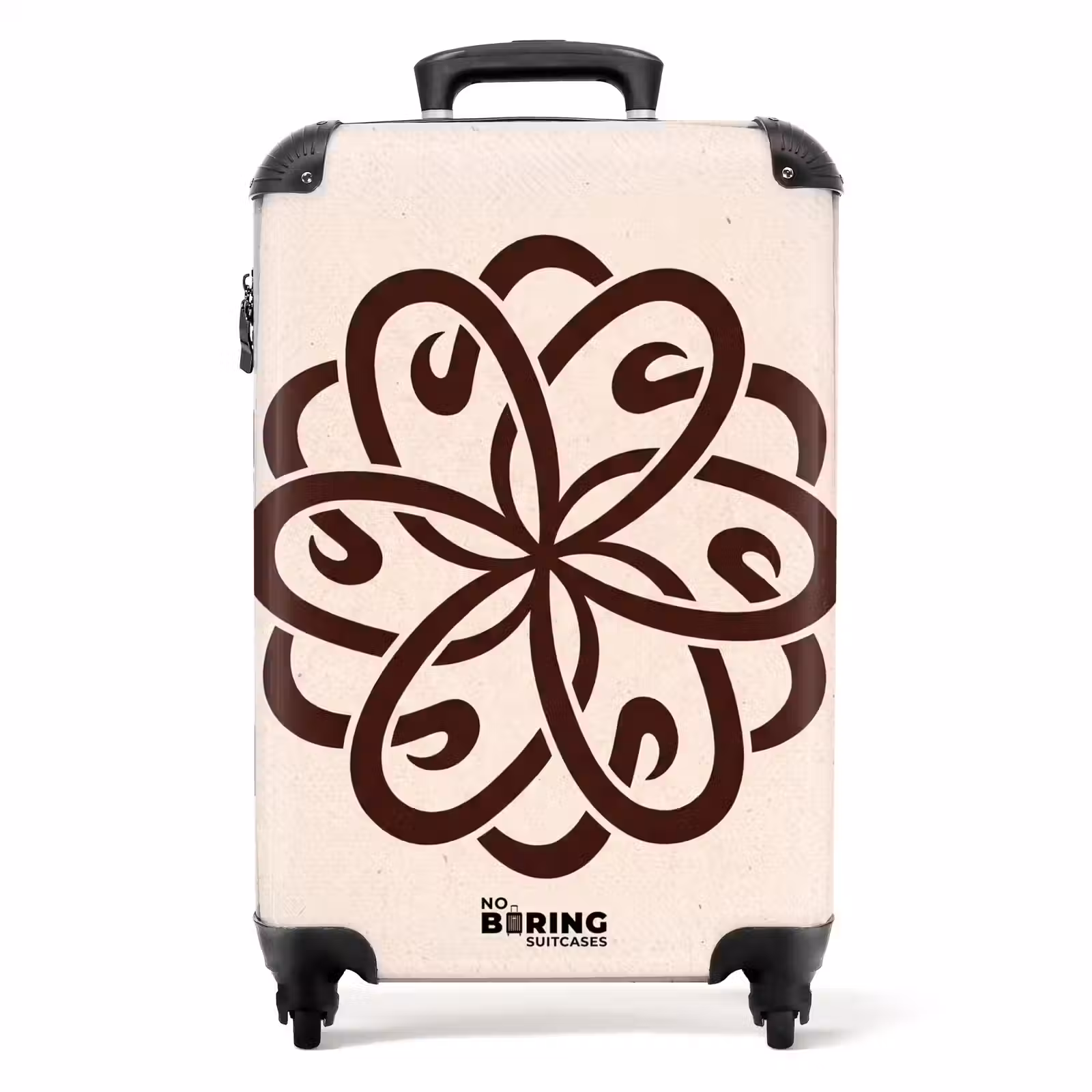 Koffer - Muster – Knopf – Abstrakt – Modern – Braun - Patroon - Knoop - Abstract - Modern - Bruin NBS - Handbagage koffer - Volwassenen Unisex middel