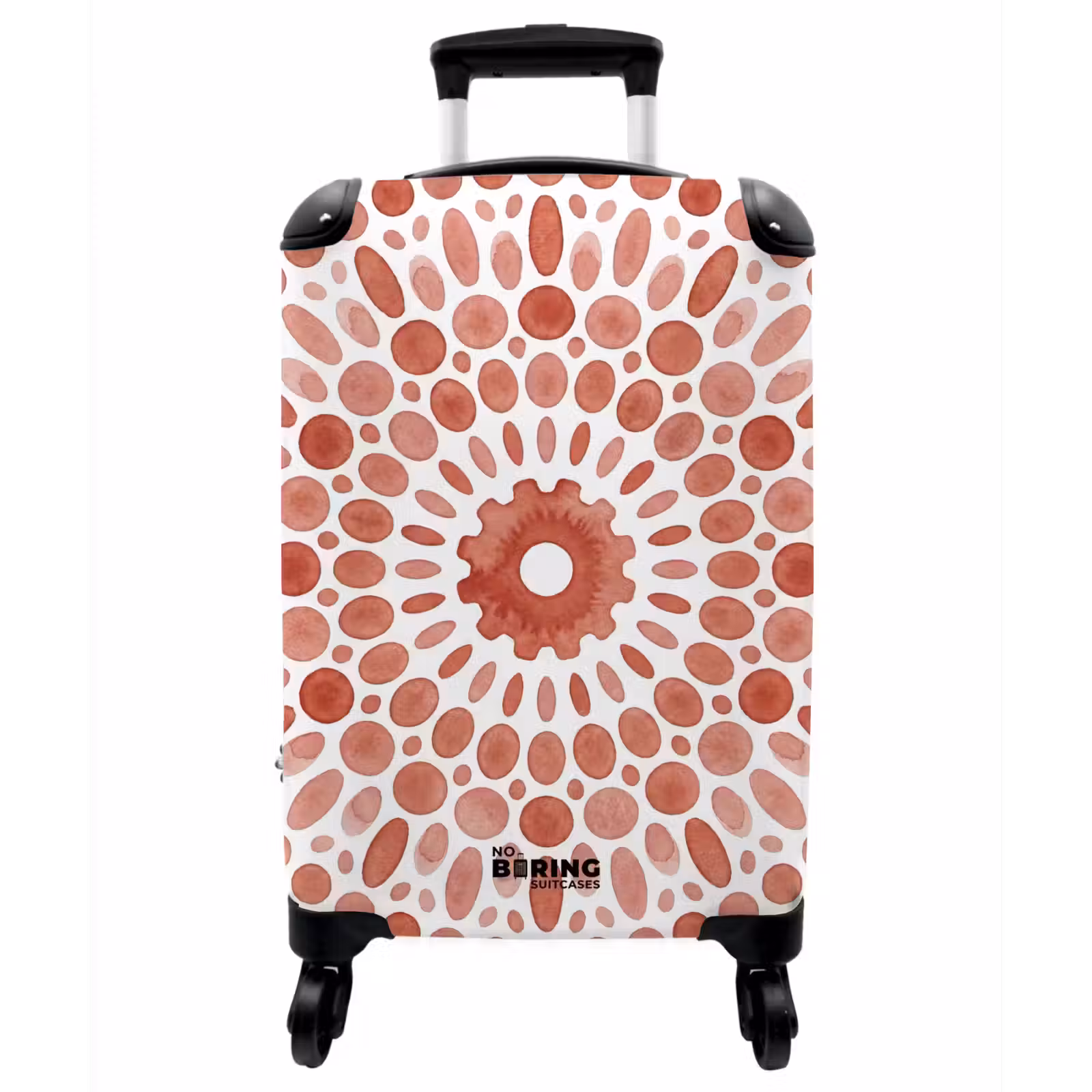 Koffer - Muster – Kreise – Abstrakt – Modern – Rot - Patroon - Cirkels - Abstract - Modern - Rood NBS - Handbagage koffer - Vrouwen middel