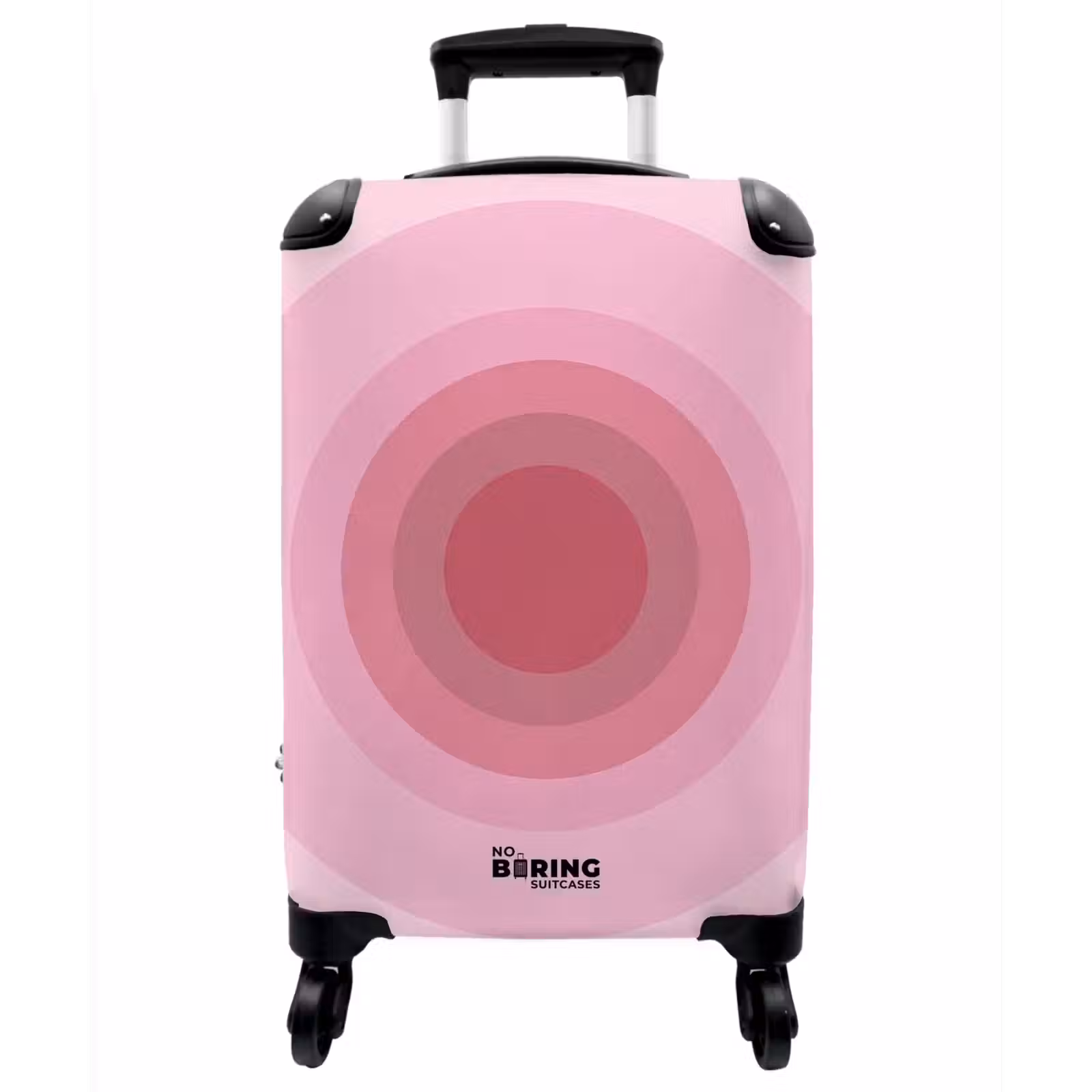 Koffer - Muster – Kreise – Abstrakt – Rosa – Modern - Patroon - Cirkels - Abstract - Roze - Modern NBS - Handbagage koffer - Vrouwen middel