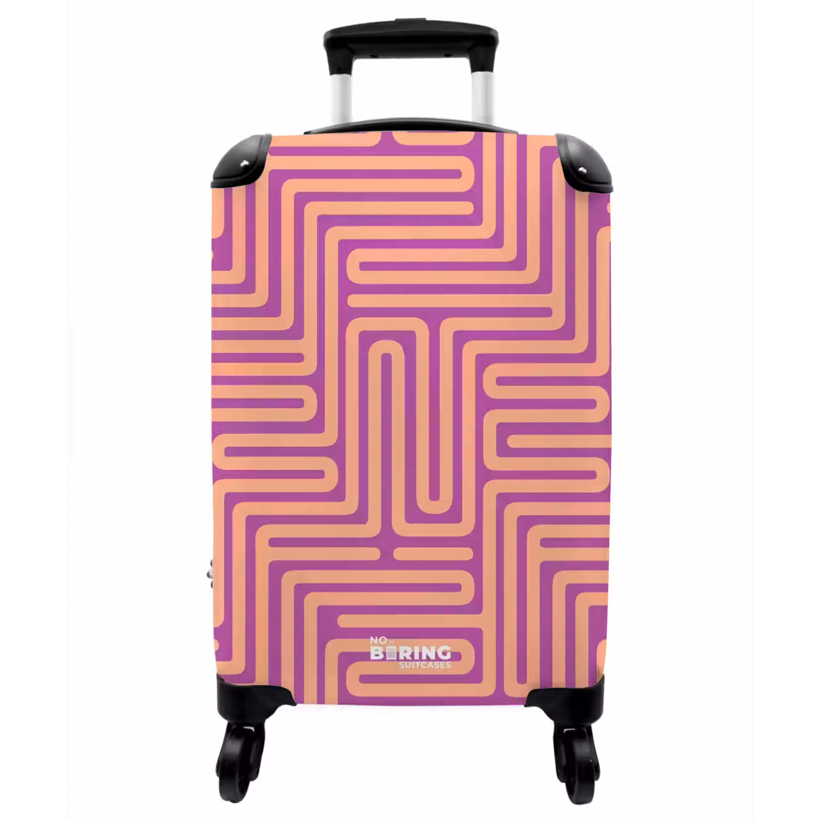 Koffer - Muster – Linien – Abstrakt – Modern – Lila - Patroon - Lijnen - Abstract - Modern - Paars NBS - Handbagage koffer - Vrouwen middel