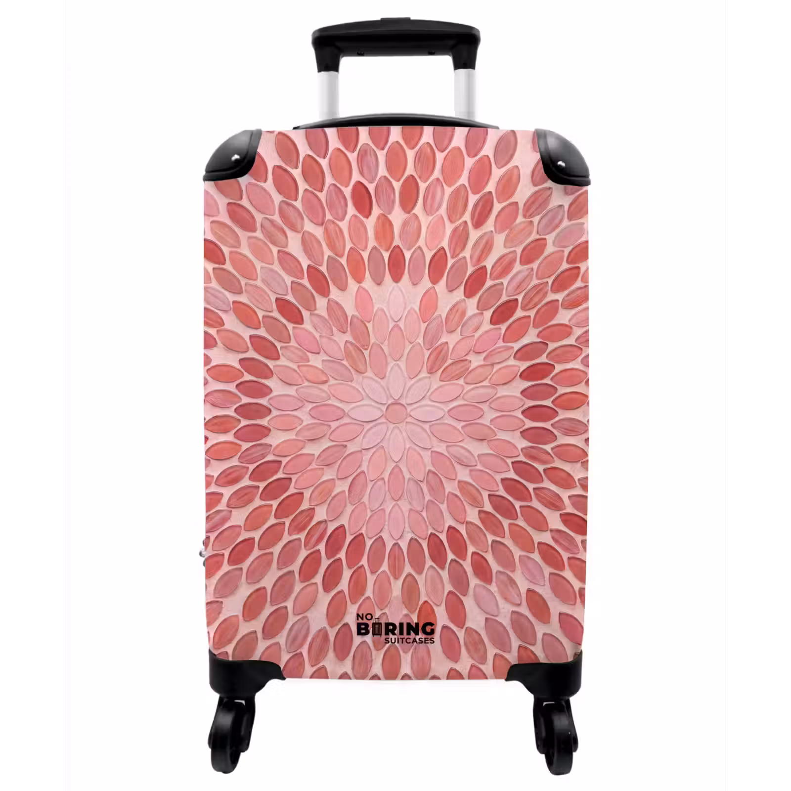 Koffer - Muster – Mosaik – Oval – Abstrakt – Rosa - Patroon - Mozaïek - Ovaal - Abstract - Roze NBS - Handbagage koffer - Vrouwen middel