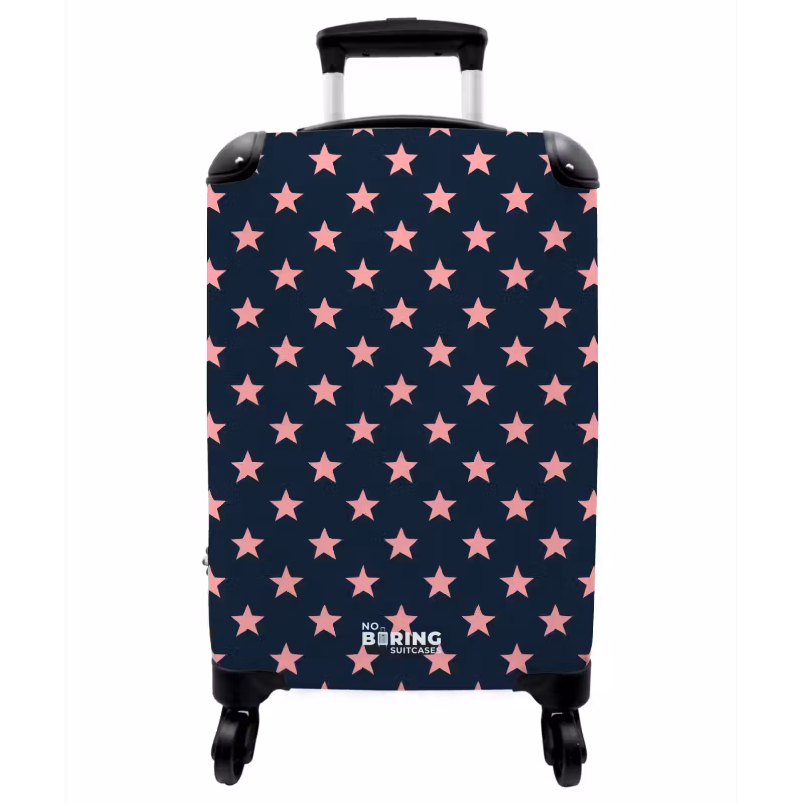 Koffer - Muster – Sterne – Rosa - Patroon - Sterren - Roze NBS - Handbagage koffer - Vrouwen middel