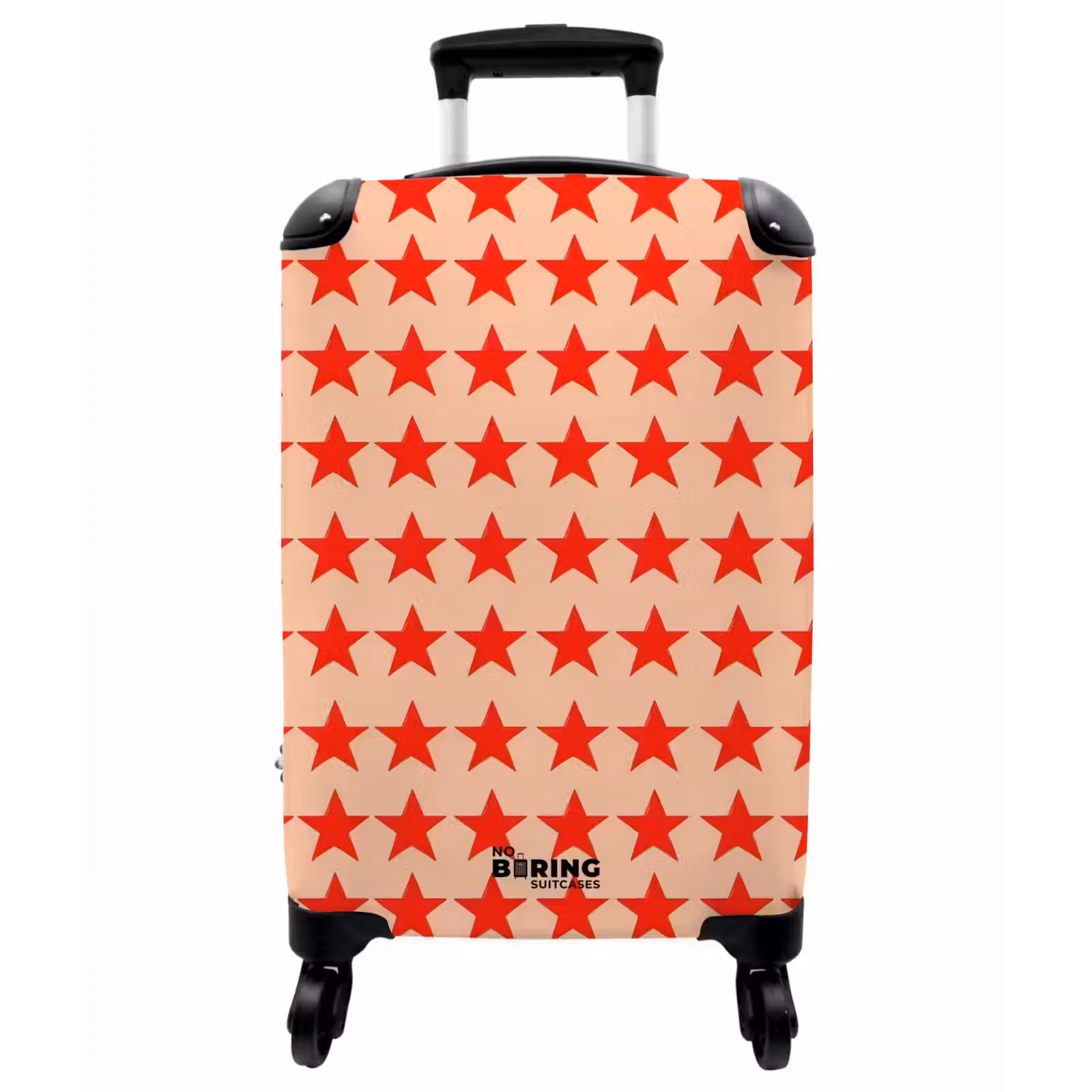 Koffer - Muster – Sterne – Rot - Patroon - Sterren - Rood NBS - Handbagage koffer - Vrouwen middel