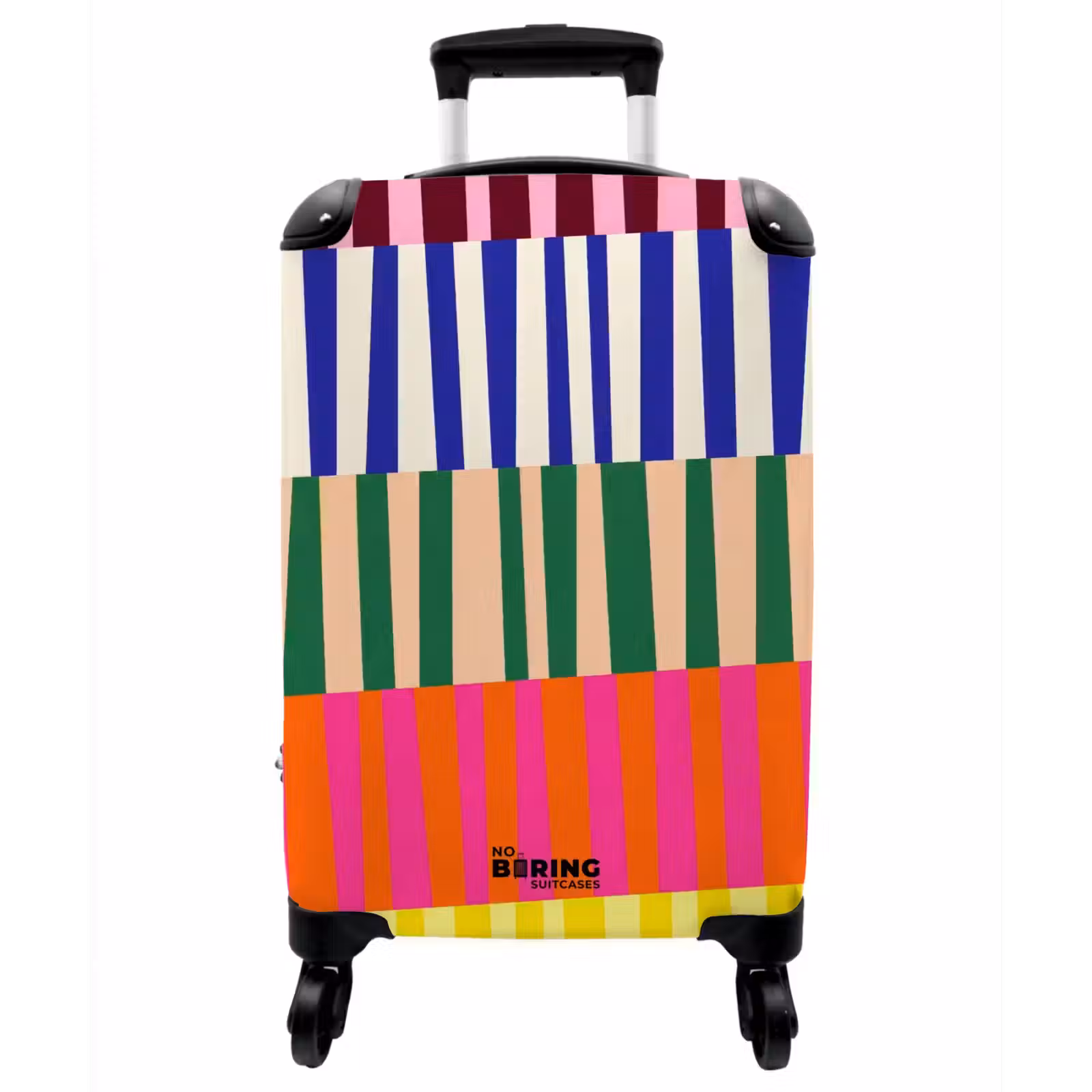 Koffer - Muster – Streifen – Abstrakt – Modern – Bunt - Patroon - Strepen - Abstract - Modern - Kleurrijk NBS - Handbagage koffer - Vrouwen middel