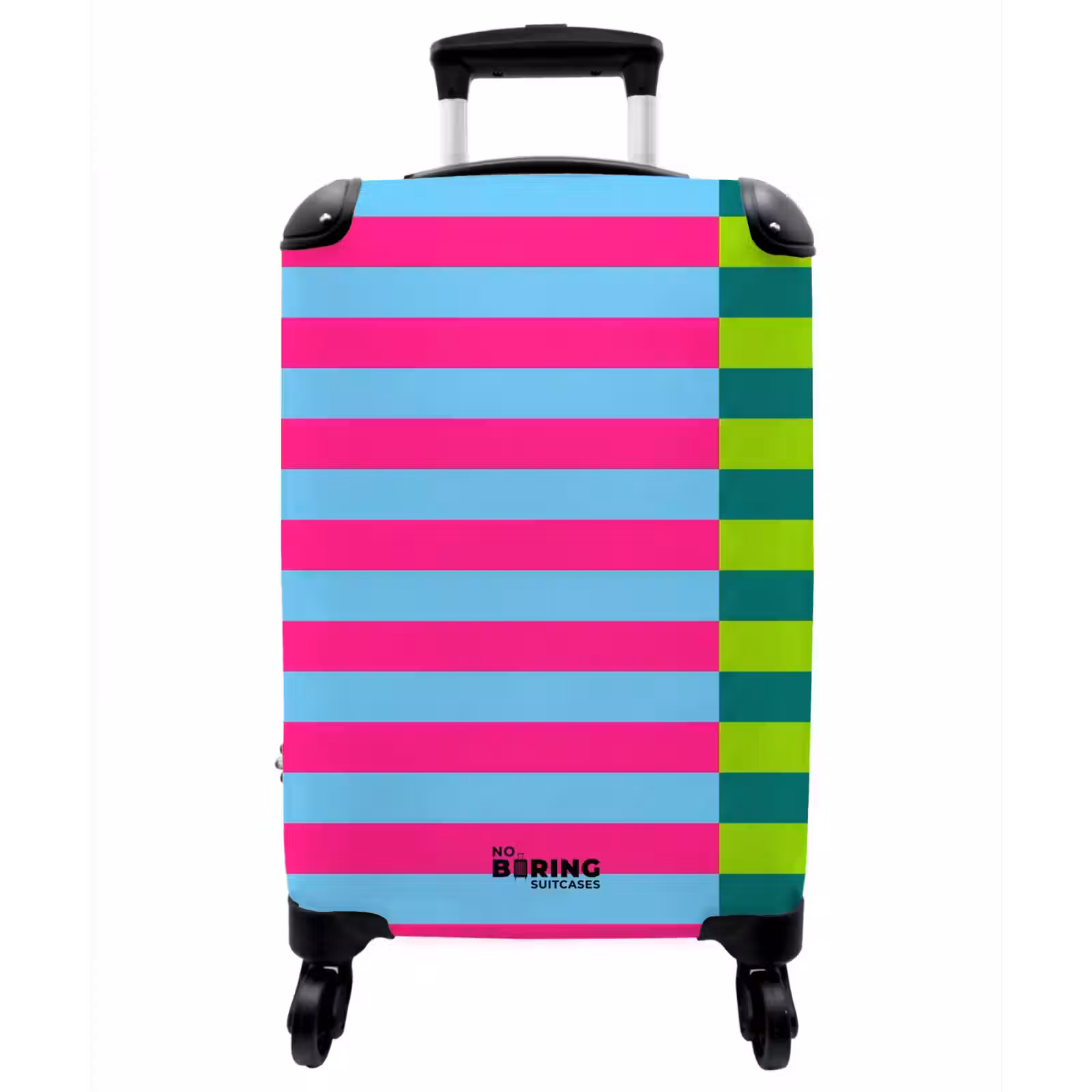 Koffer - Muster – Streifen – Modern – Abstrakt – Bunt - Patroon - Strepen - Modern - Abstract - Kleurrijk NBS - Handbagage koffer - Vrouwen middel