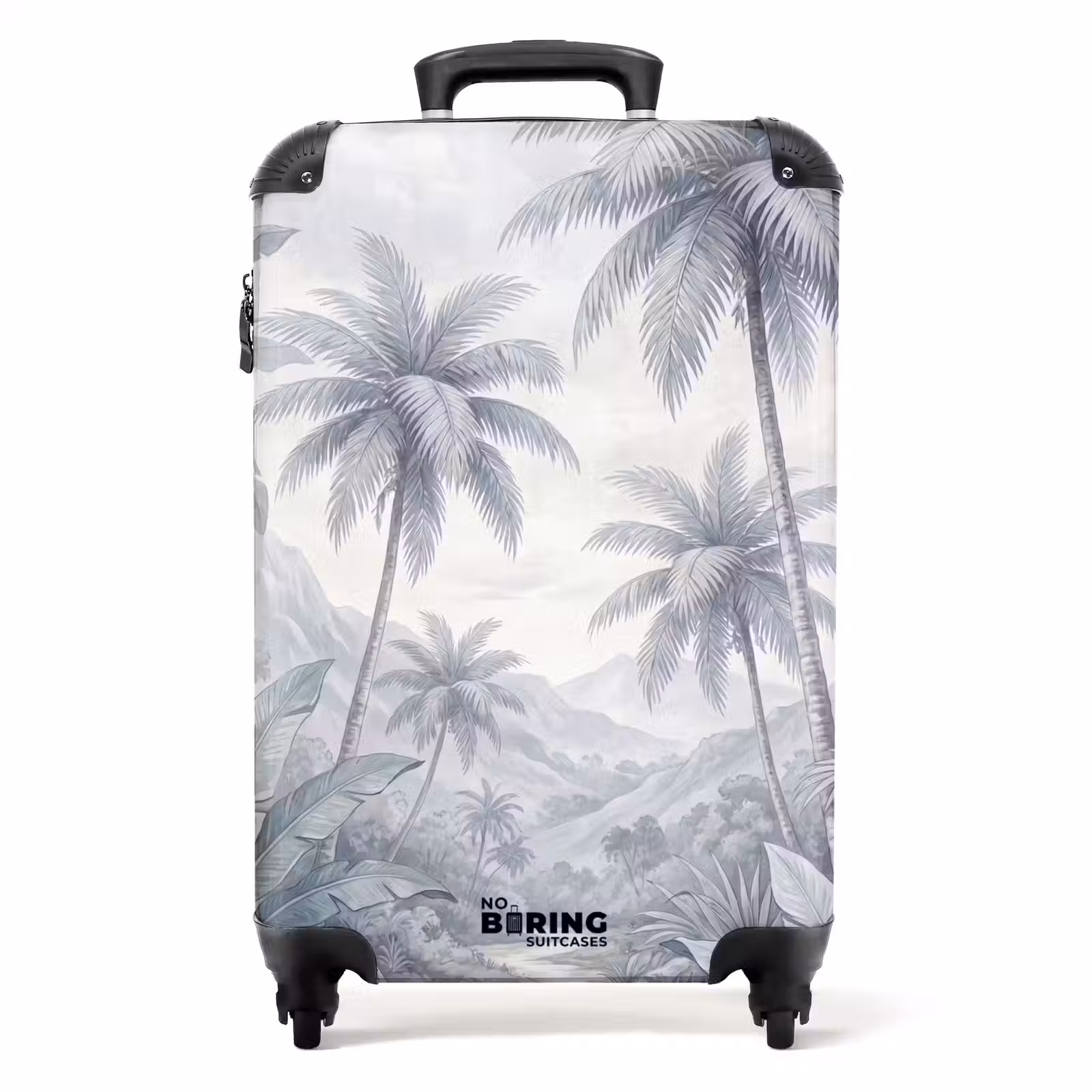 Koffer - Natur – Baum – Tropisch – Landschaft – Blau - Natuur - Boom - Tropisch - Landschap - Blauw NBS - Handbagage koffer - Volwassenen Unisex middel
